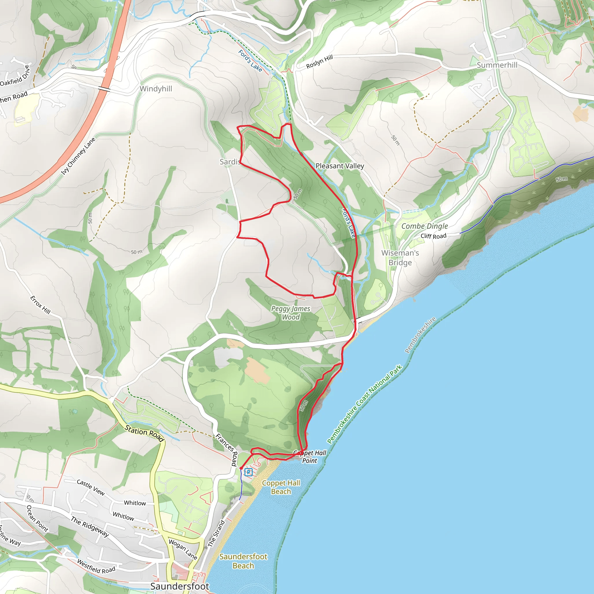 Wisemans Bridge - Pleasant Valley mobile static map