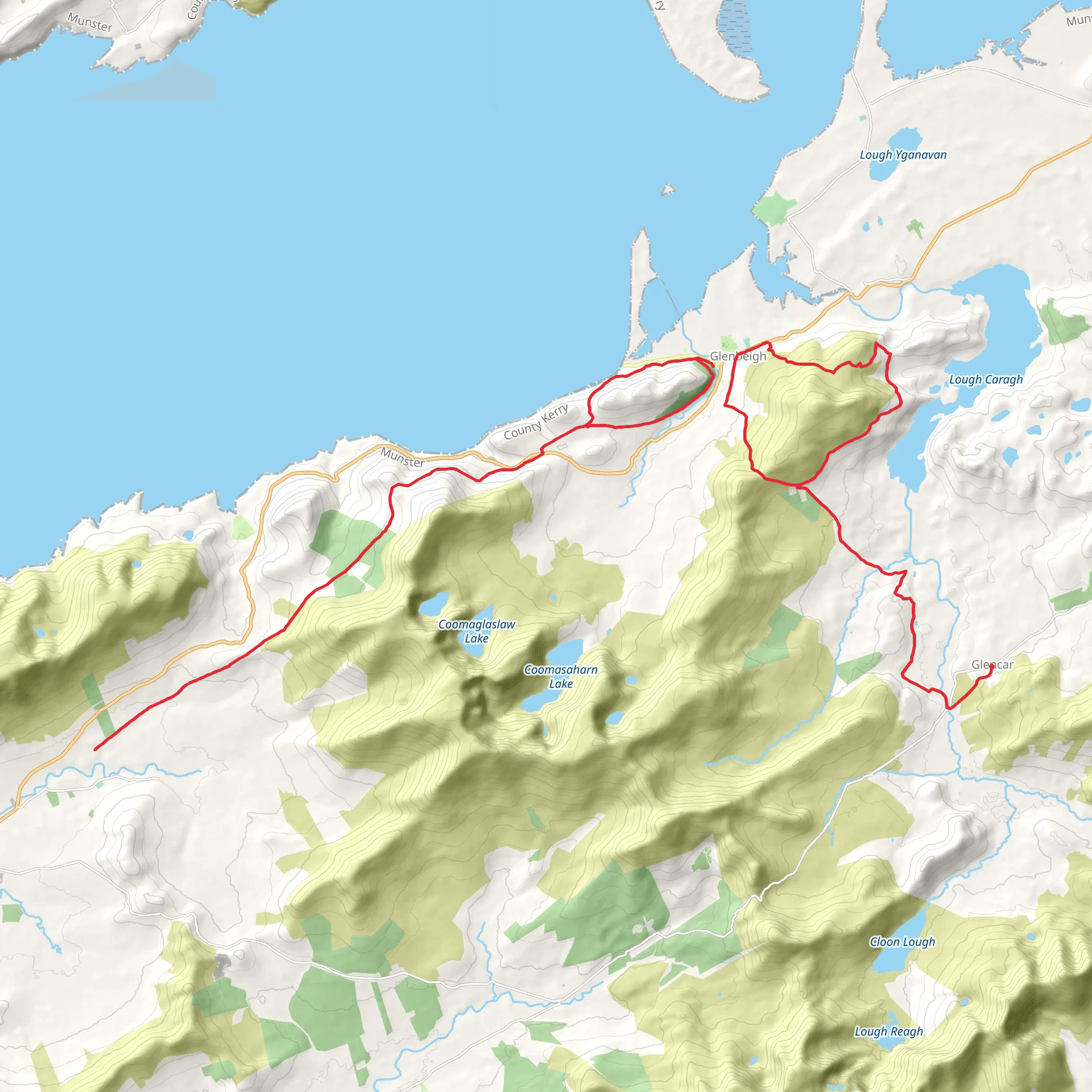 Kerry Way 4-Day Gentle Tour (Hillwalk Tours) mobile static map