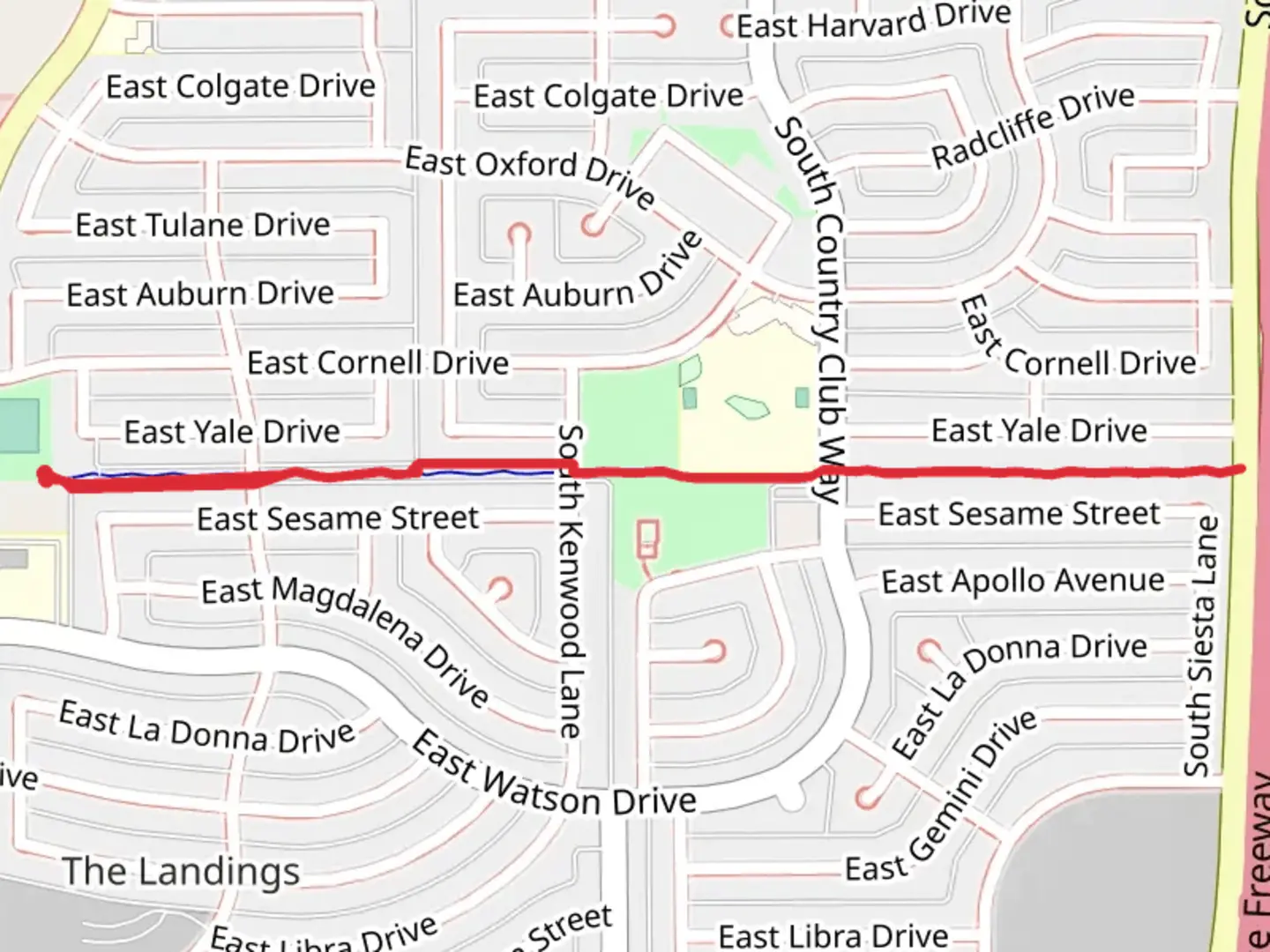 An image depicting the trail El Paso Gasline Multi-use Path and its surrounding area.