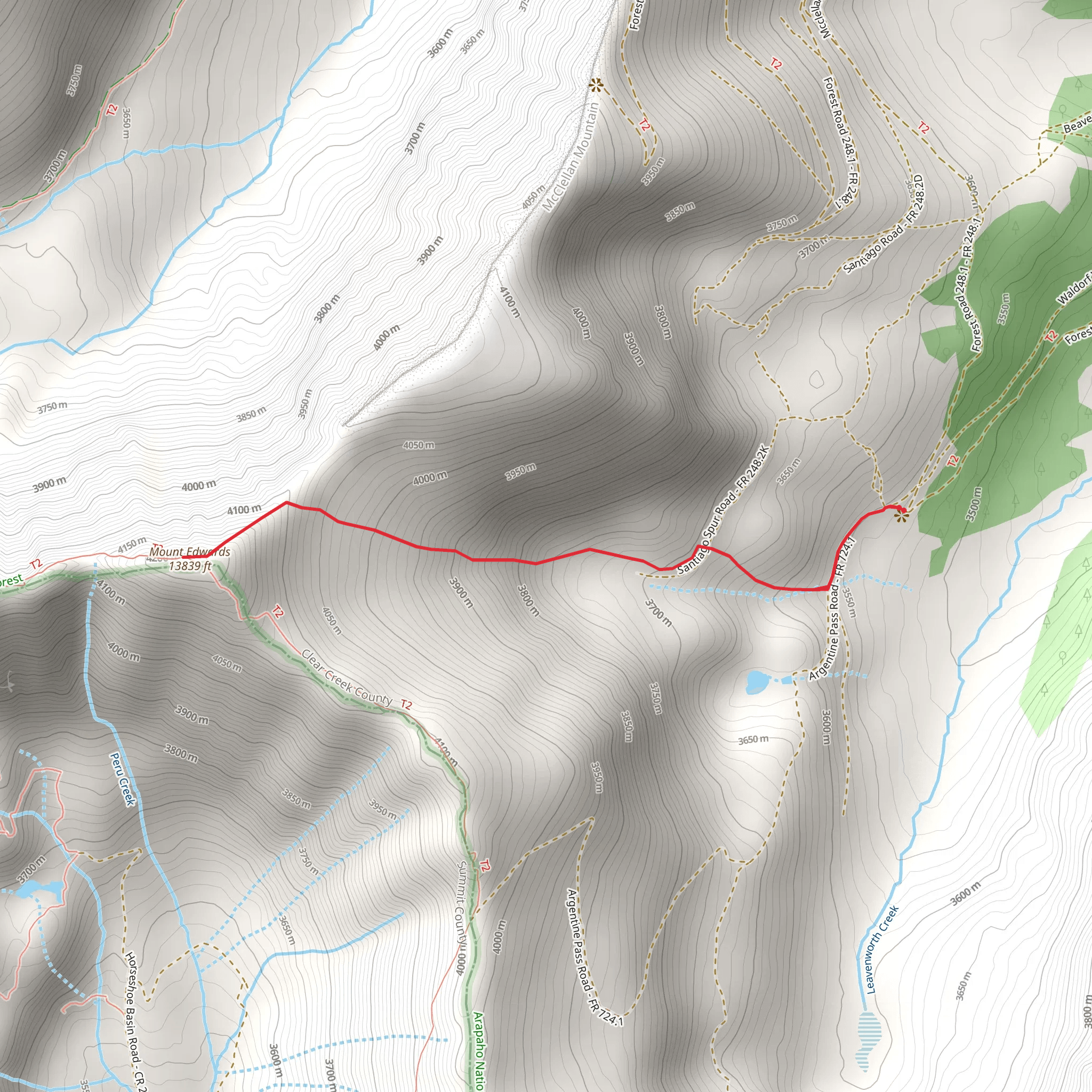 Mount Edwards mobile static map