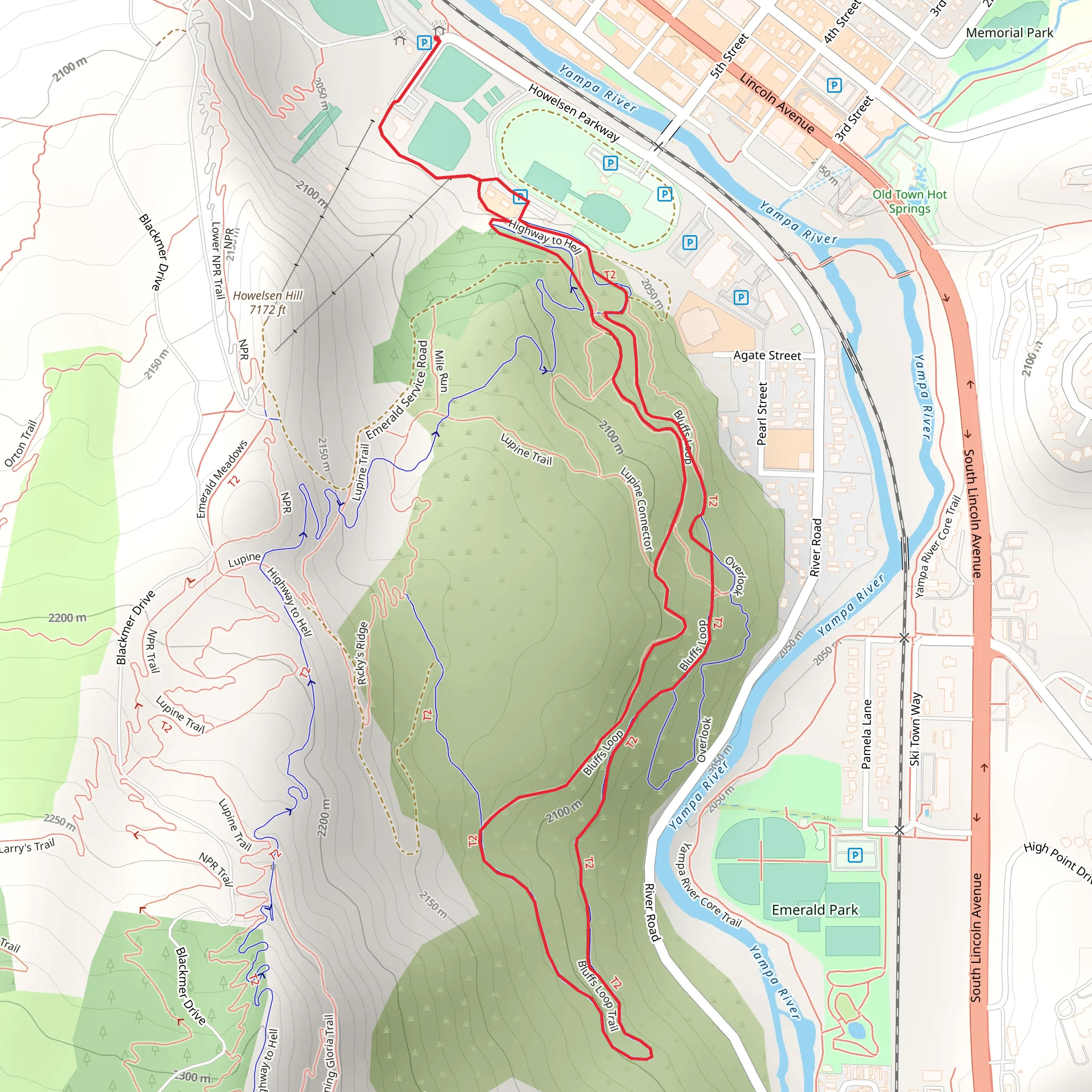 Bluffs Loop mobile static map