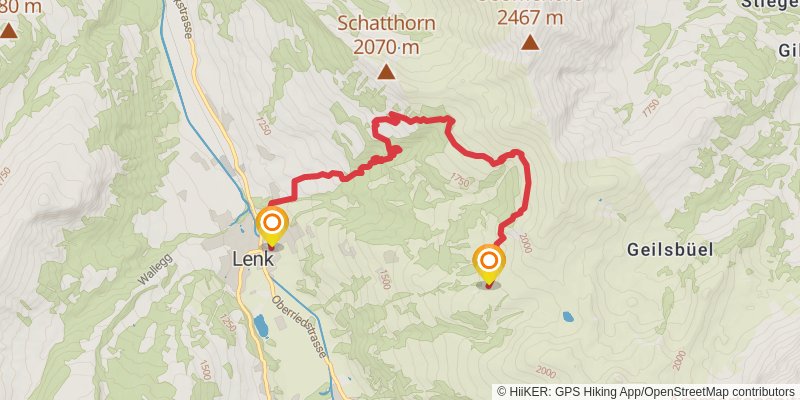 Alpine Pass Route alt 6 Map