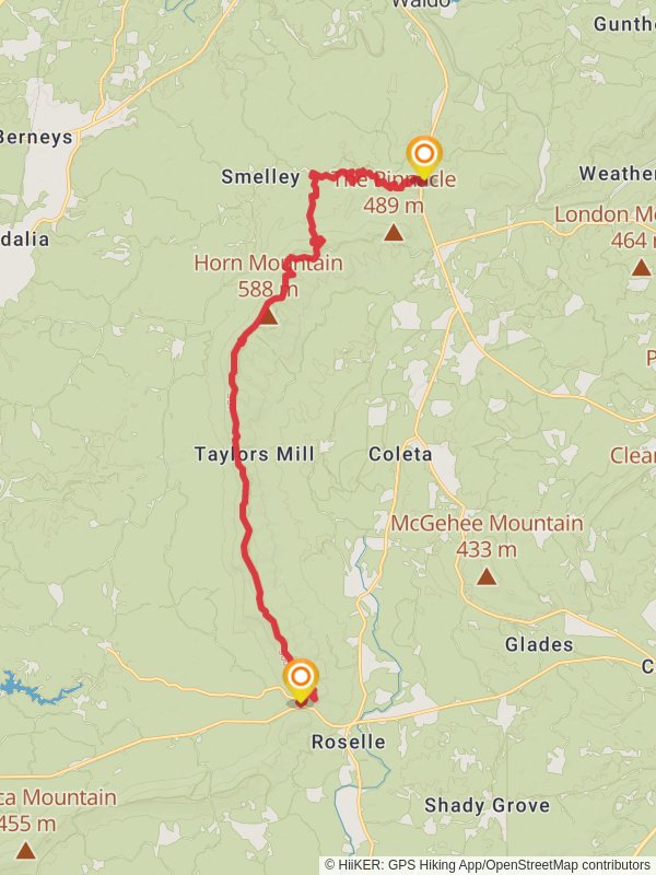 Horn Mountain via Pinhoti Trail