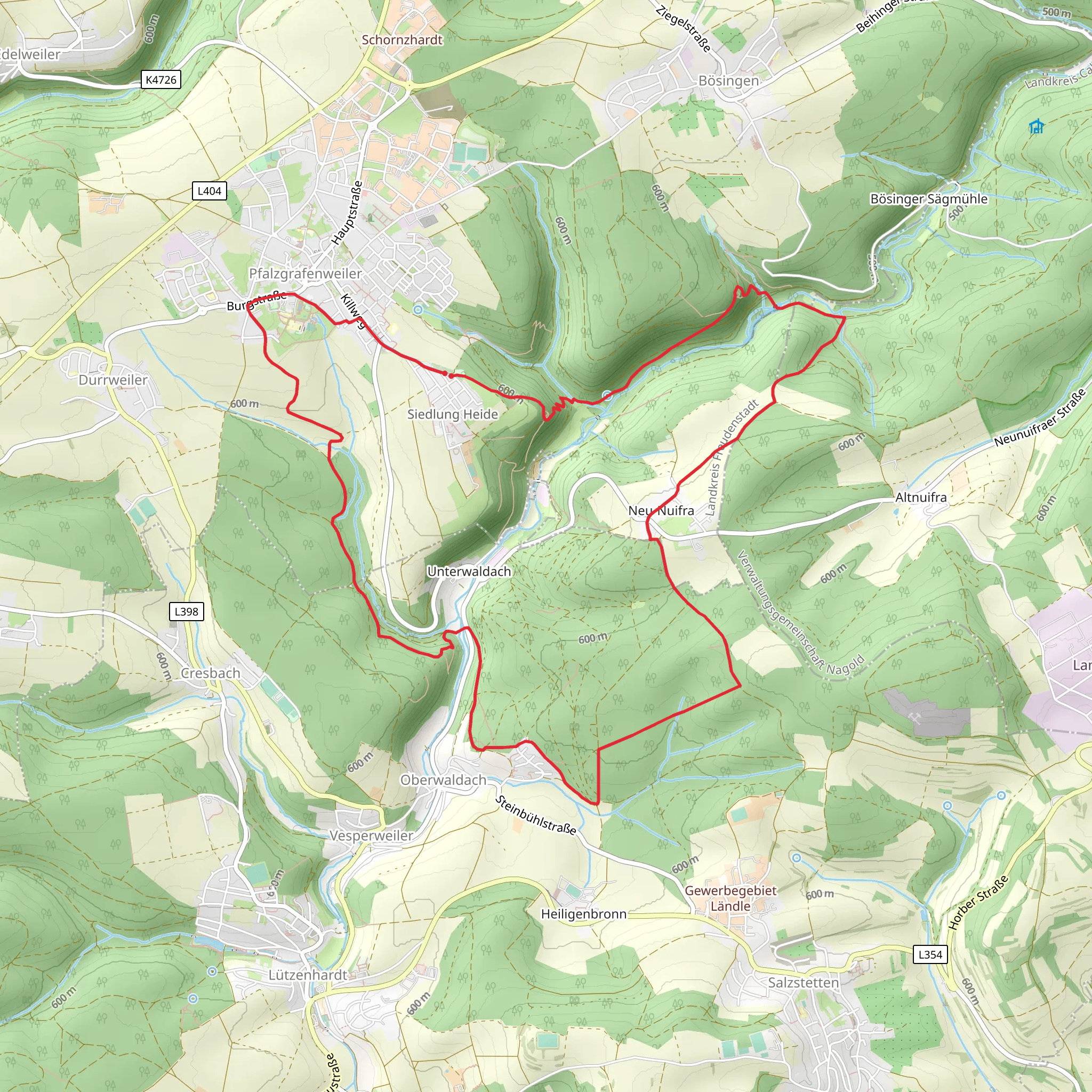 Vier-Burgen Weg mobile static map