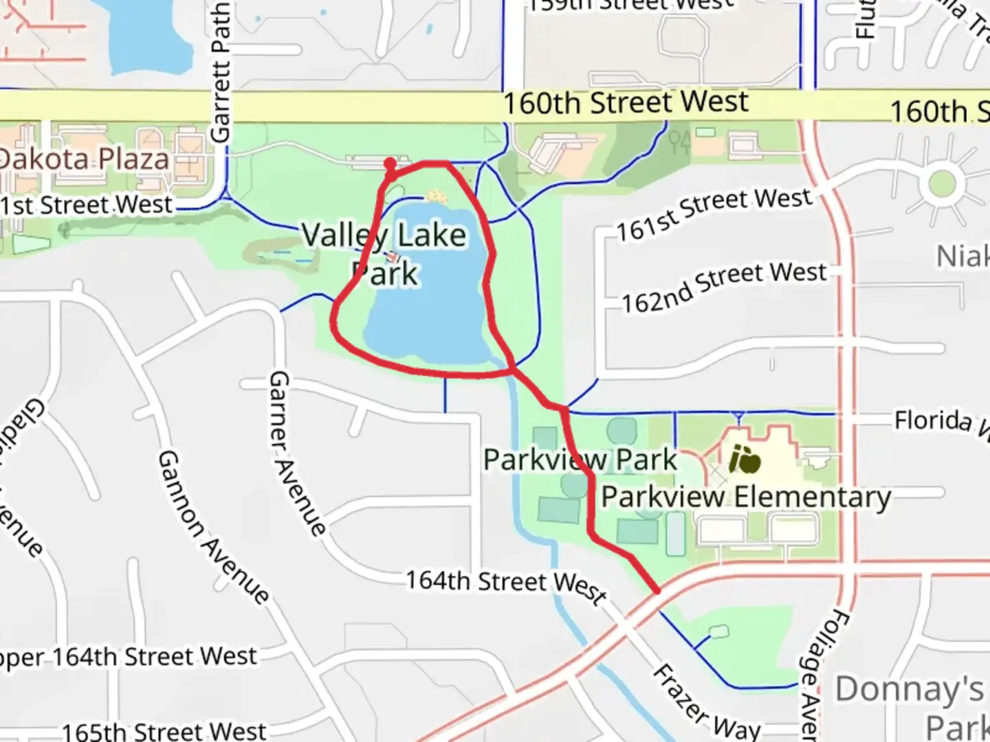 An image depicting the trail Valley Lake Loop and its surrounding area.