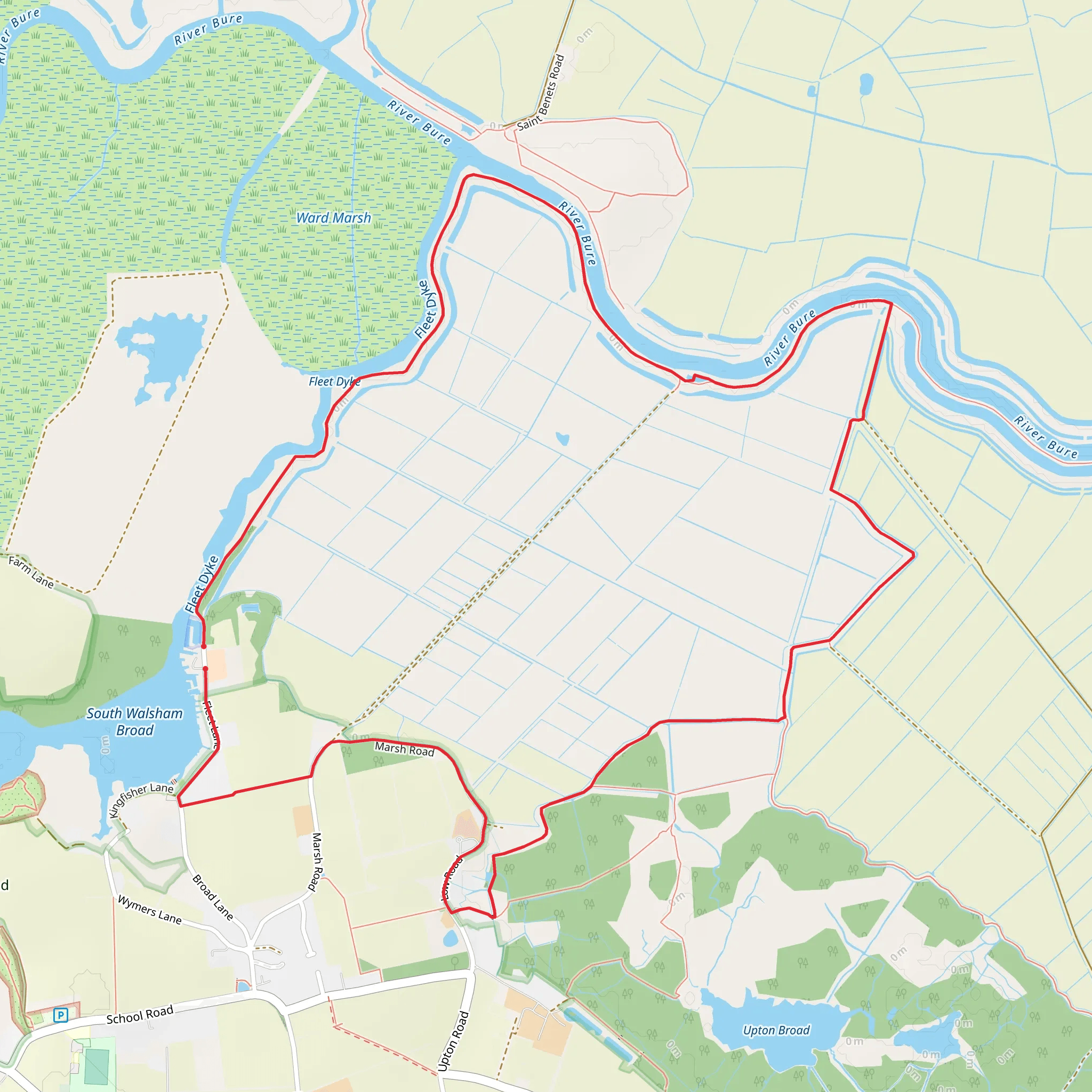 Fairhaven Woodland and Water Garden Loop mobile static map