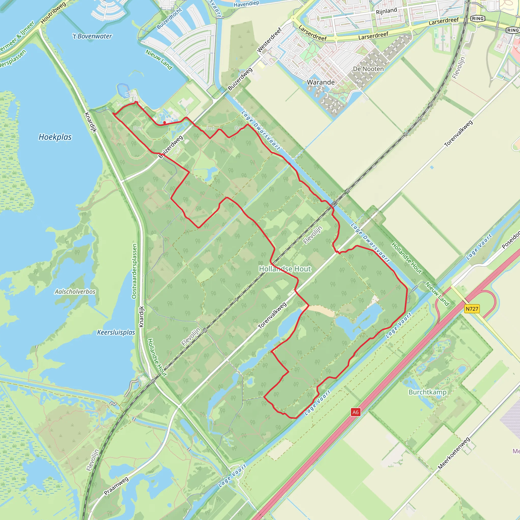 Hollandse Hout Loop mobile static map