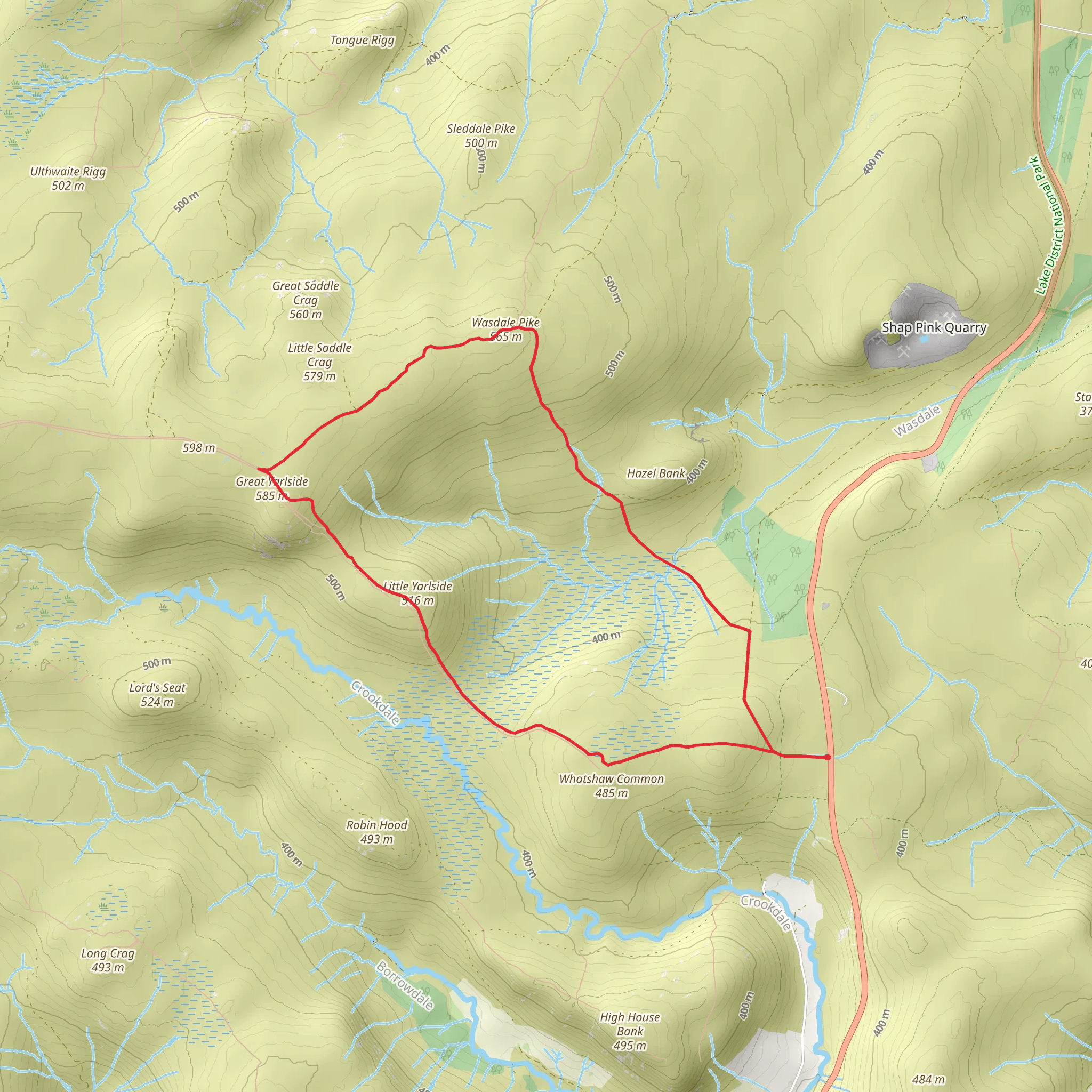 Little Yartside, Great Yartside and Wasdale Pike Loop mobile static map