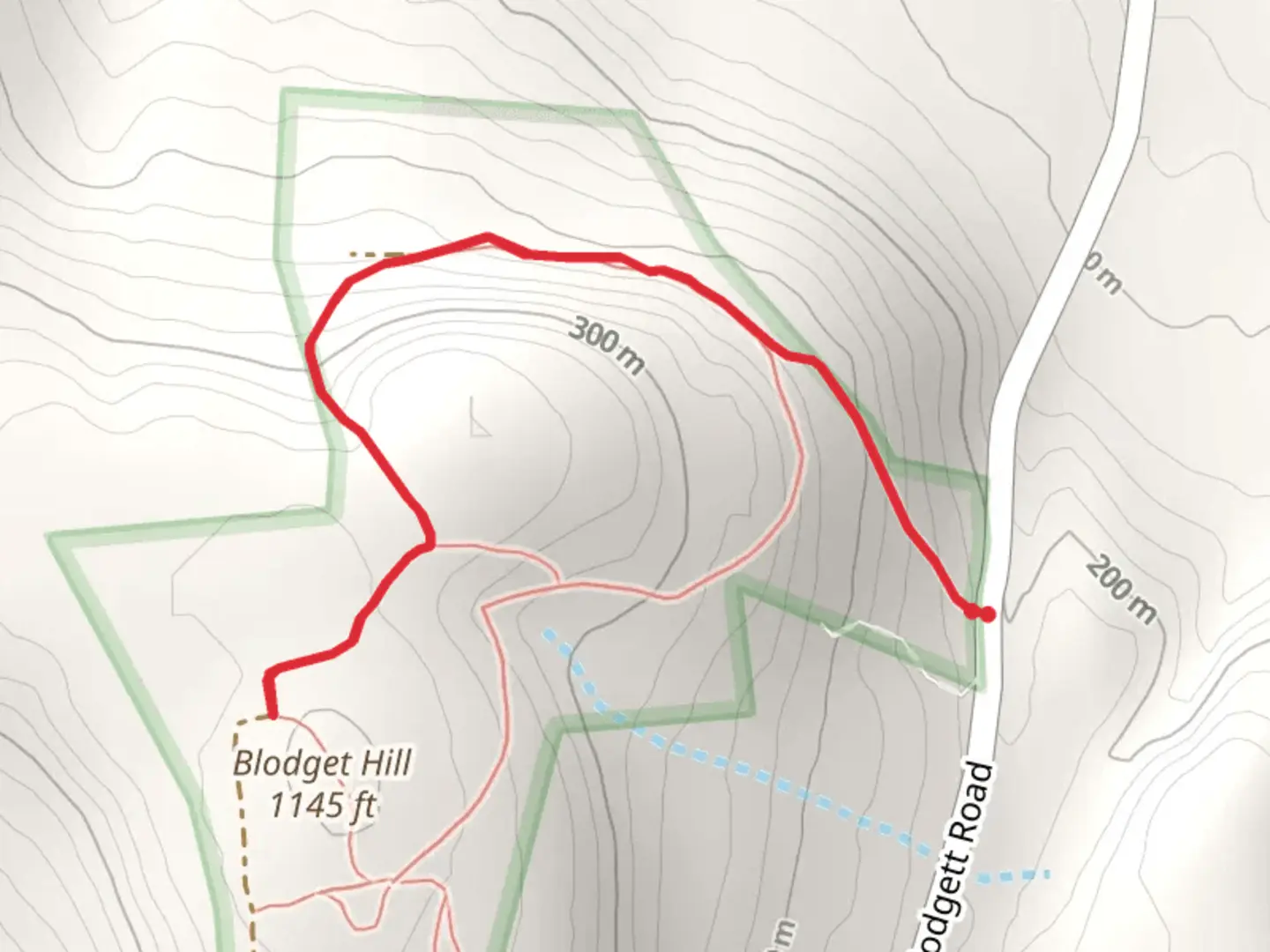 An image depicting the trail Blodget Hill Trail and its surrounding area.