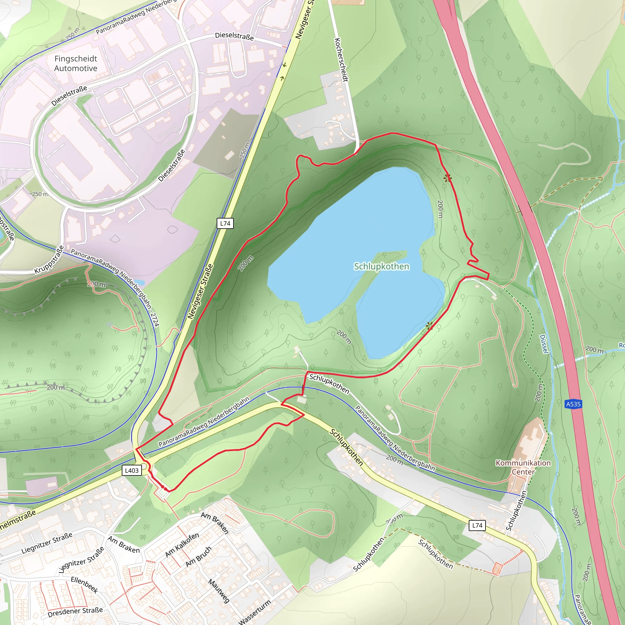 Endeckerschleife Steinbruch Schlupkothen Loop mobile static map
