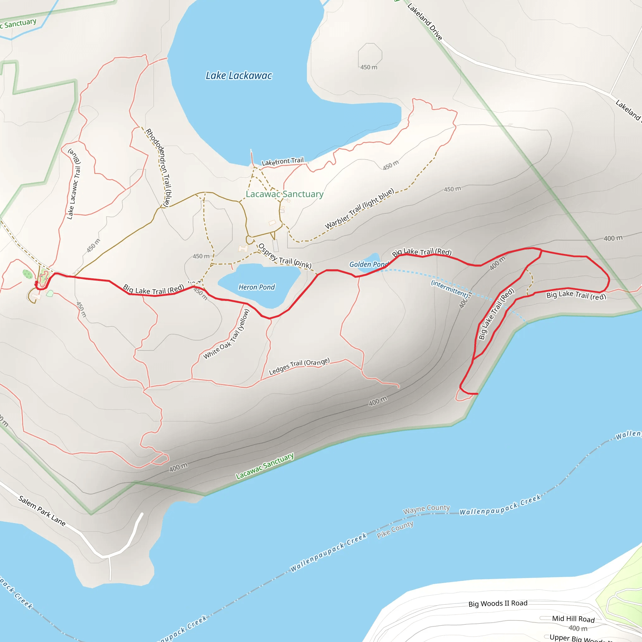 Heron Pond and Bear Lake Trail mobile static map