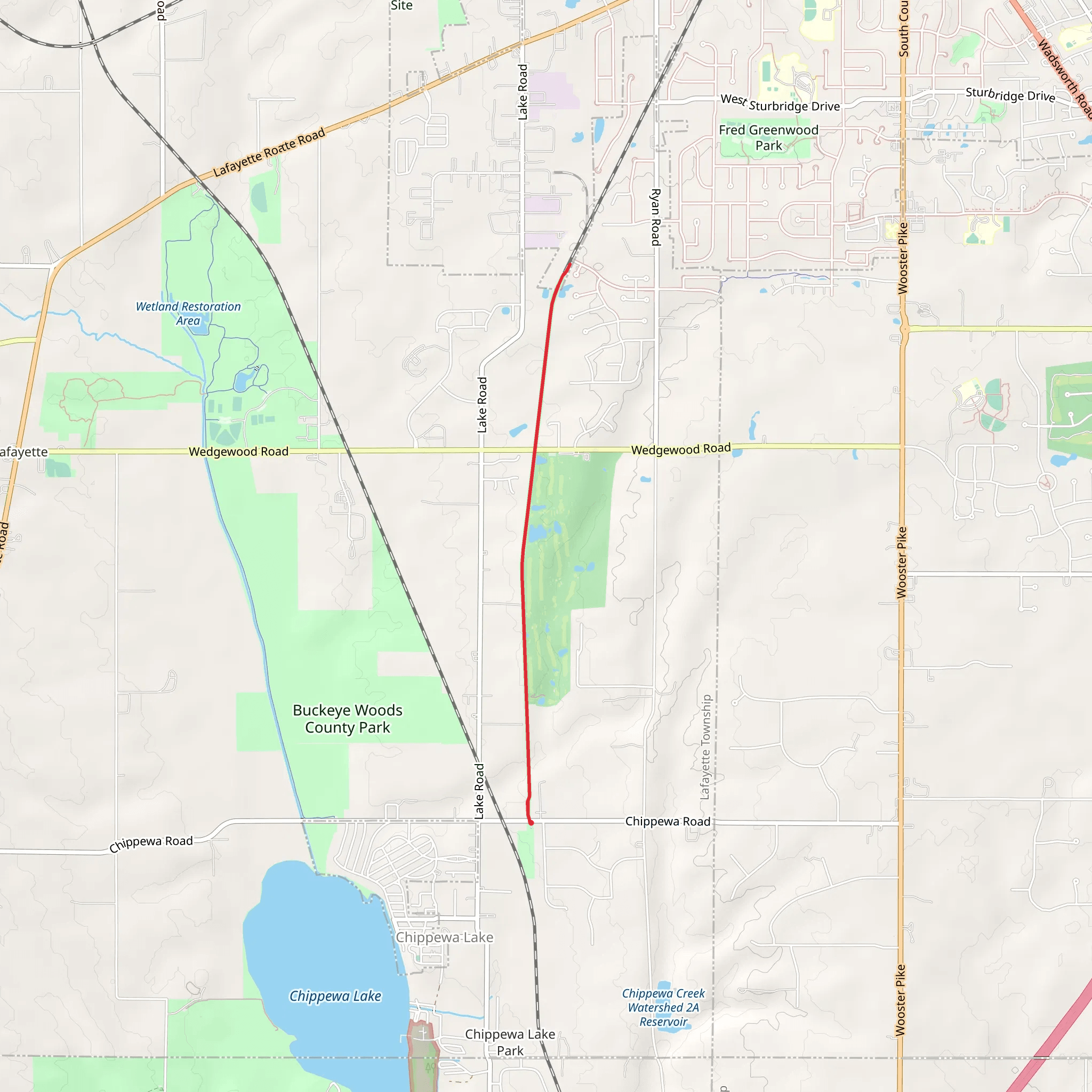 Chippewa Rail Trail mobile static map