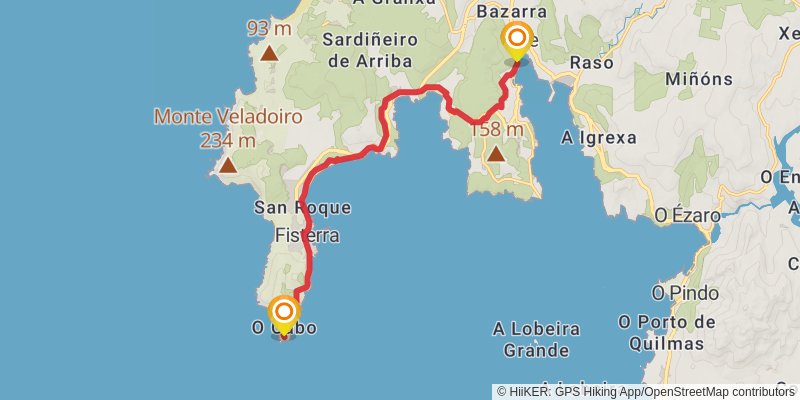 Camino Aragones stage 46 Map