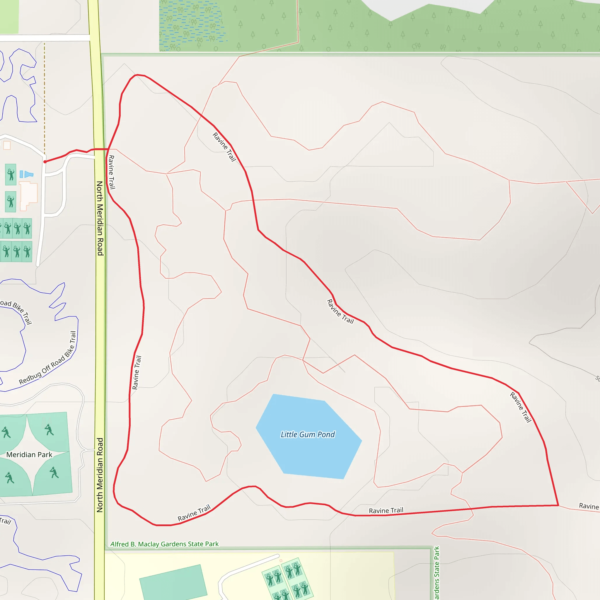 Little Gum Pond - Ravine Loop Trail mobile static map