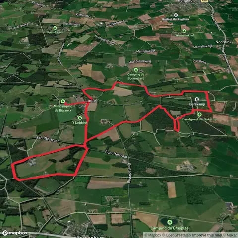 Lindesche Kapel via Lieferink Weg and Kiefskamp Weg