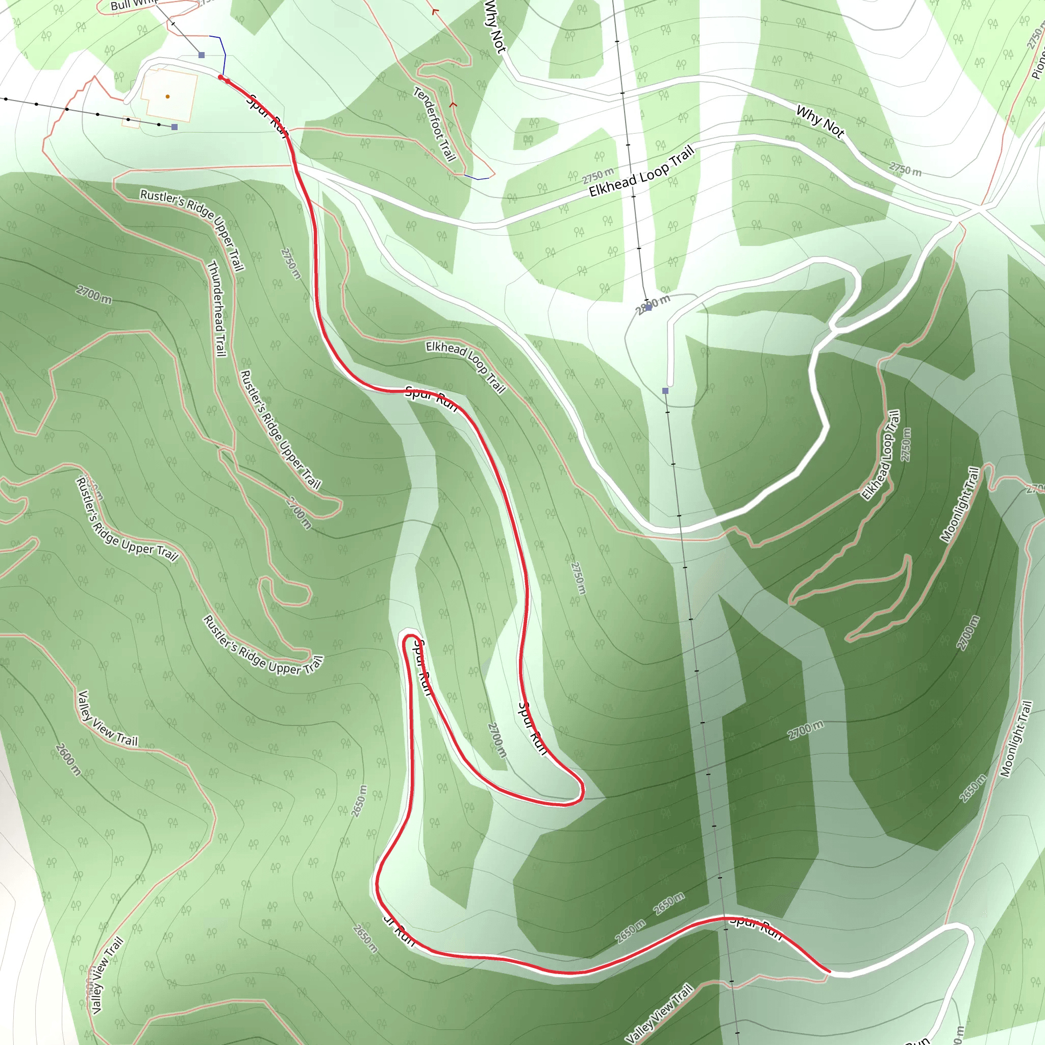 Spur Run Trail mobile static map