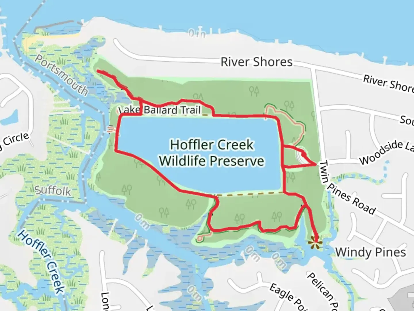 An image depicting the trail Lake Ballard Loop and its surrounding area.