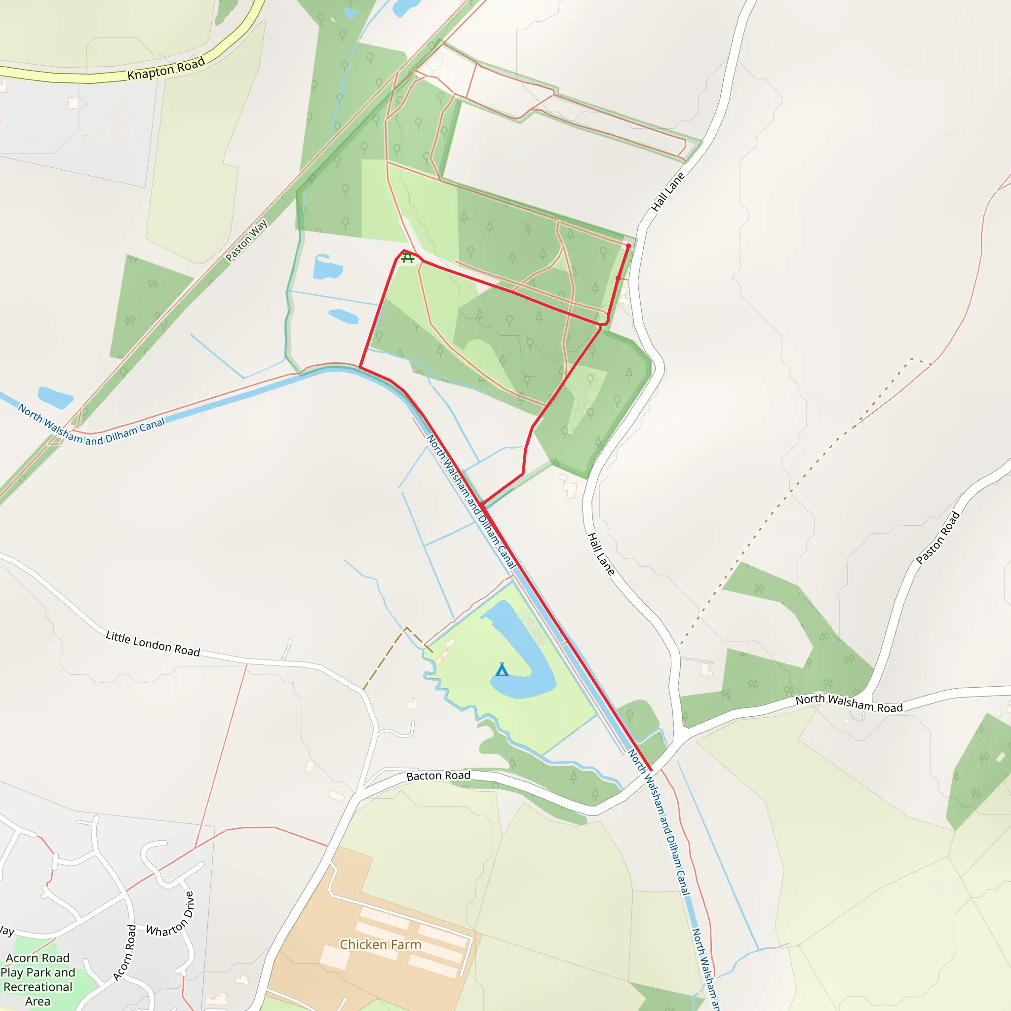 North Walsham and Dilham Canal mobile static map