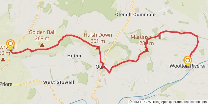 Mid Wilts Way stage 2 Map