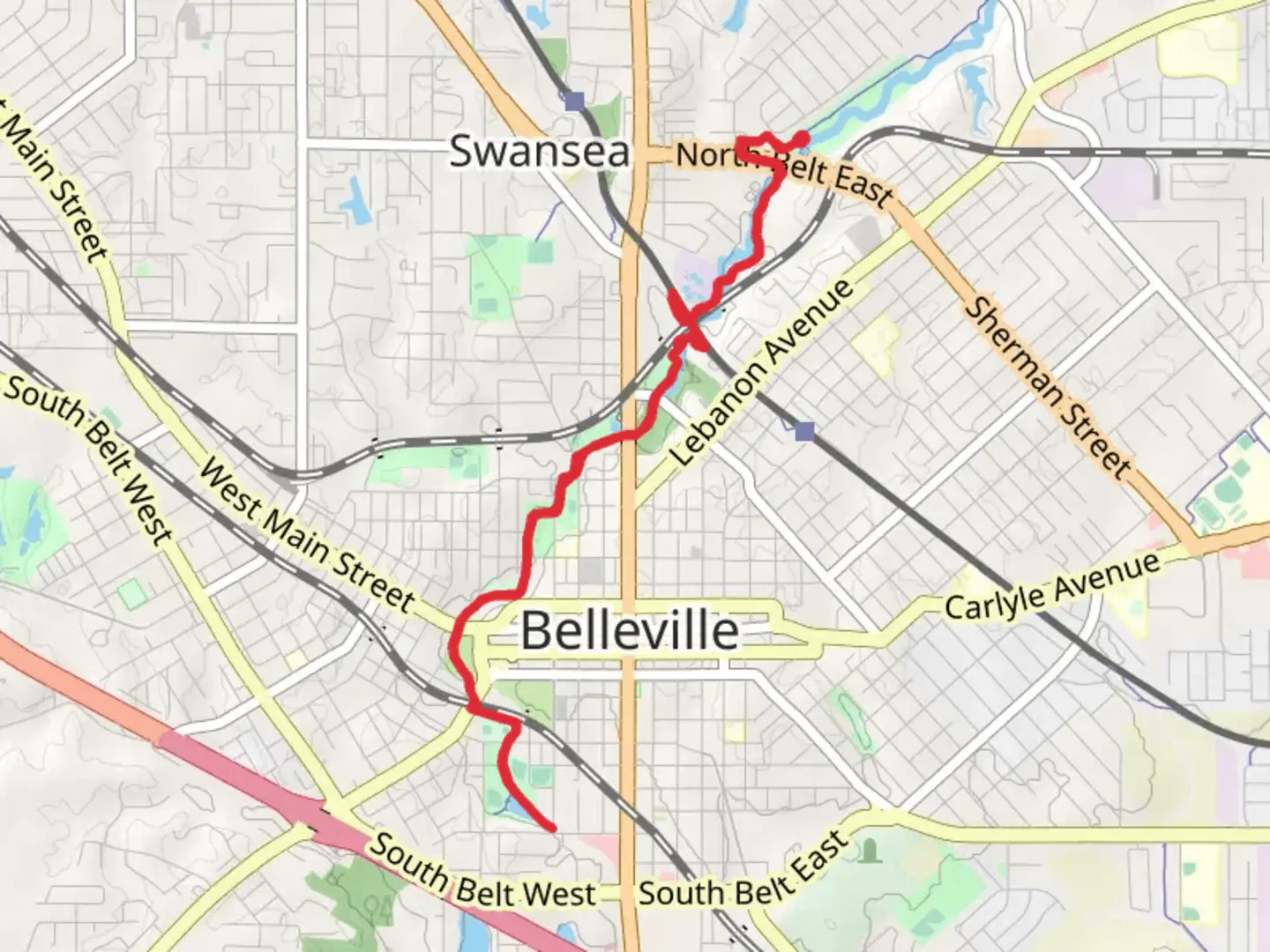 An image depicting the trail Richland Creek Trail and its surrounding area.