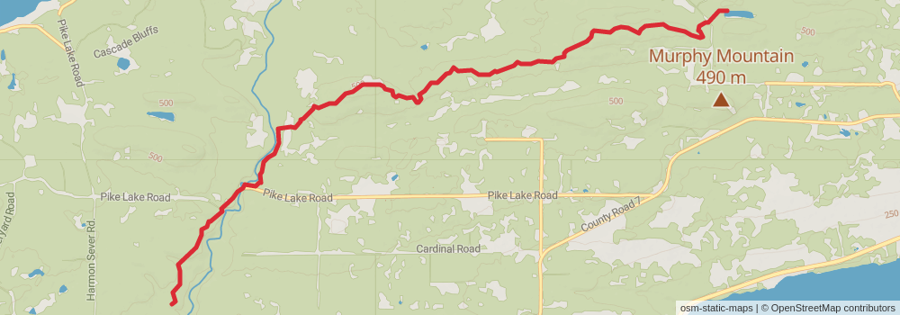 American Perimeter Trail - North Country Primary stage 160 Map