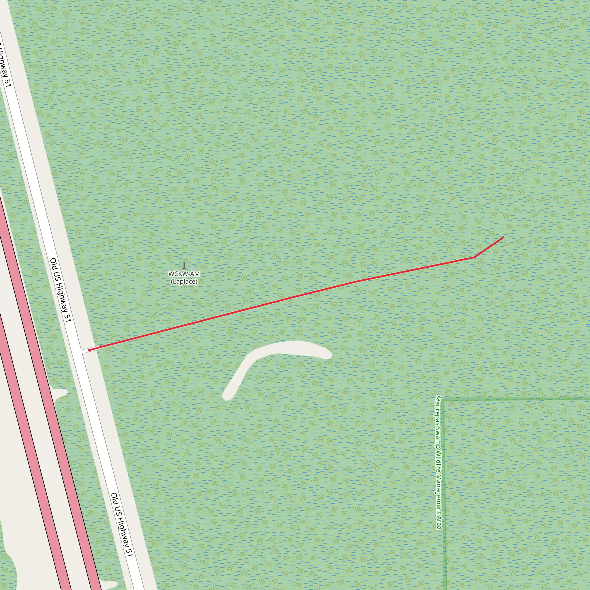 Maurepas Swamp Wildlife Management Area Nature Trail mobile static map