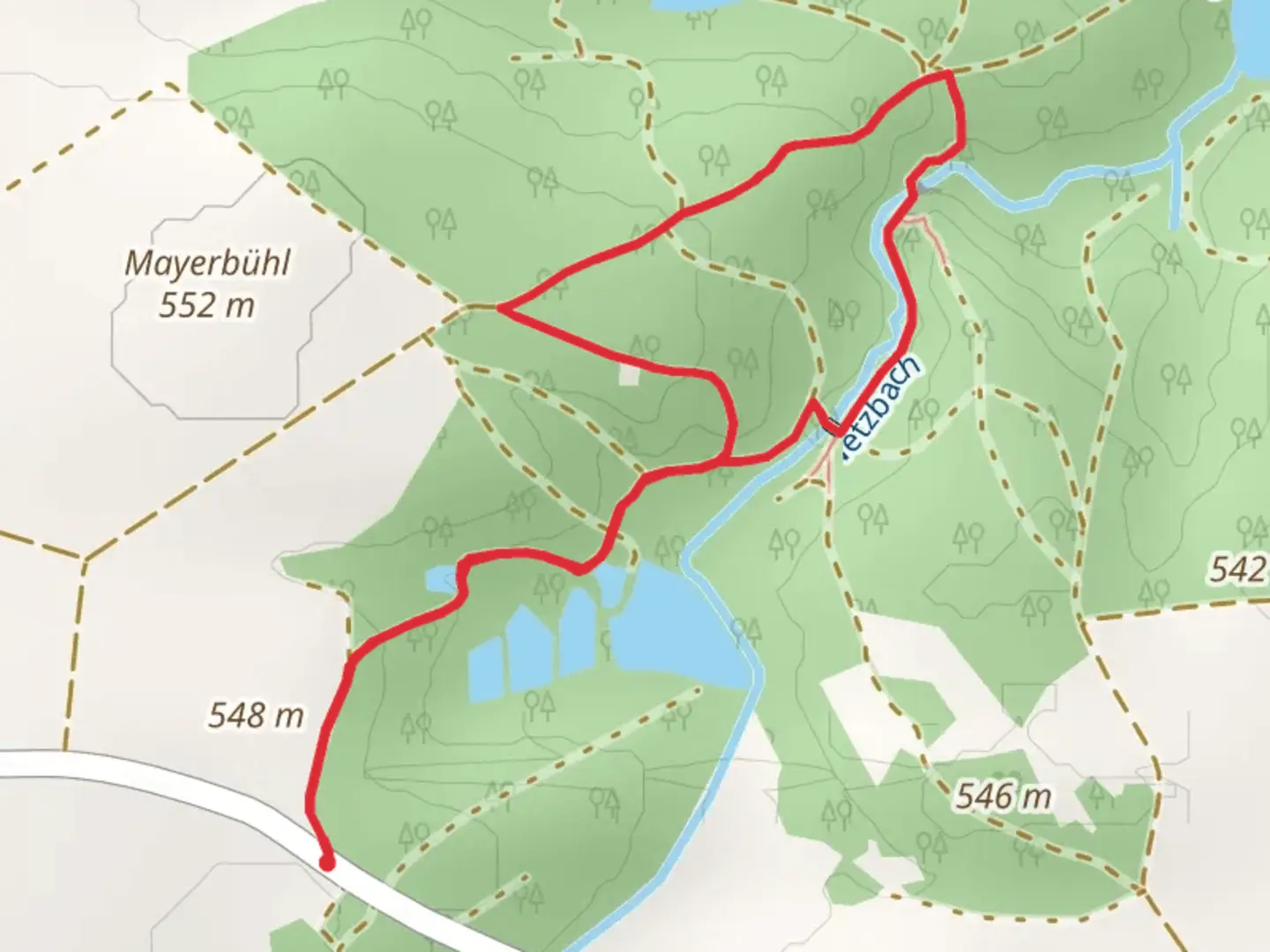 An image depicting the trail Große Teufelsküche Loop and its surrounding area.