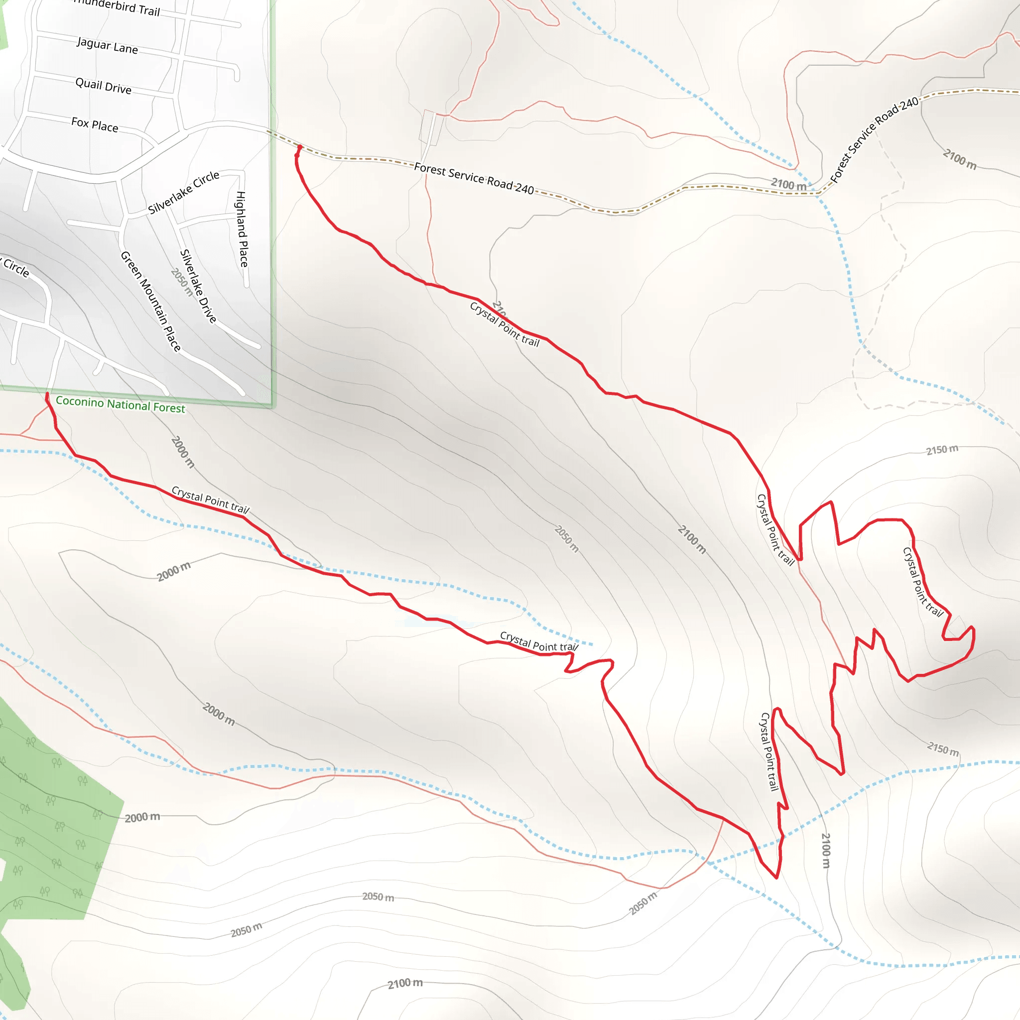 Crystal Point Trail mobile static map