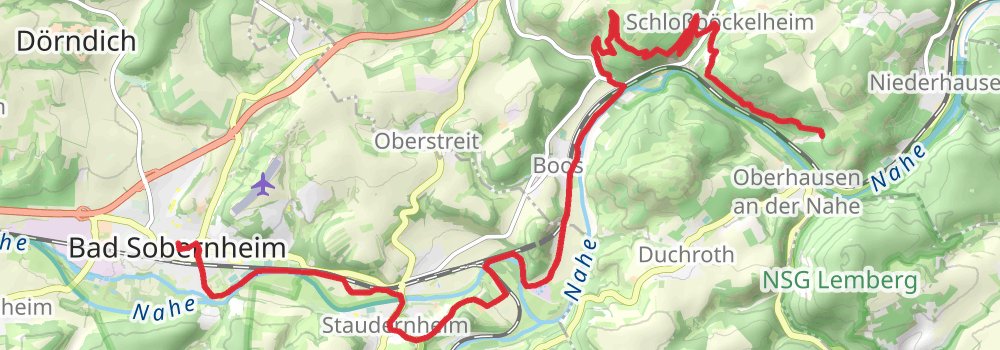 Weinwanderweg Rhein-Nahe stage 2 Map
