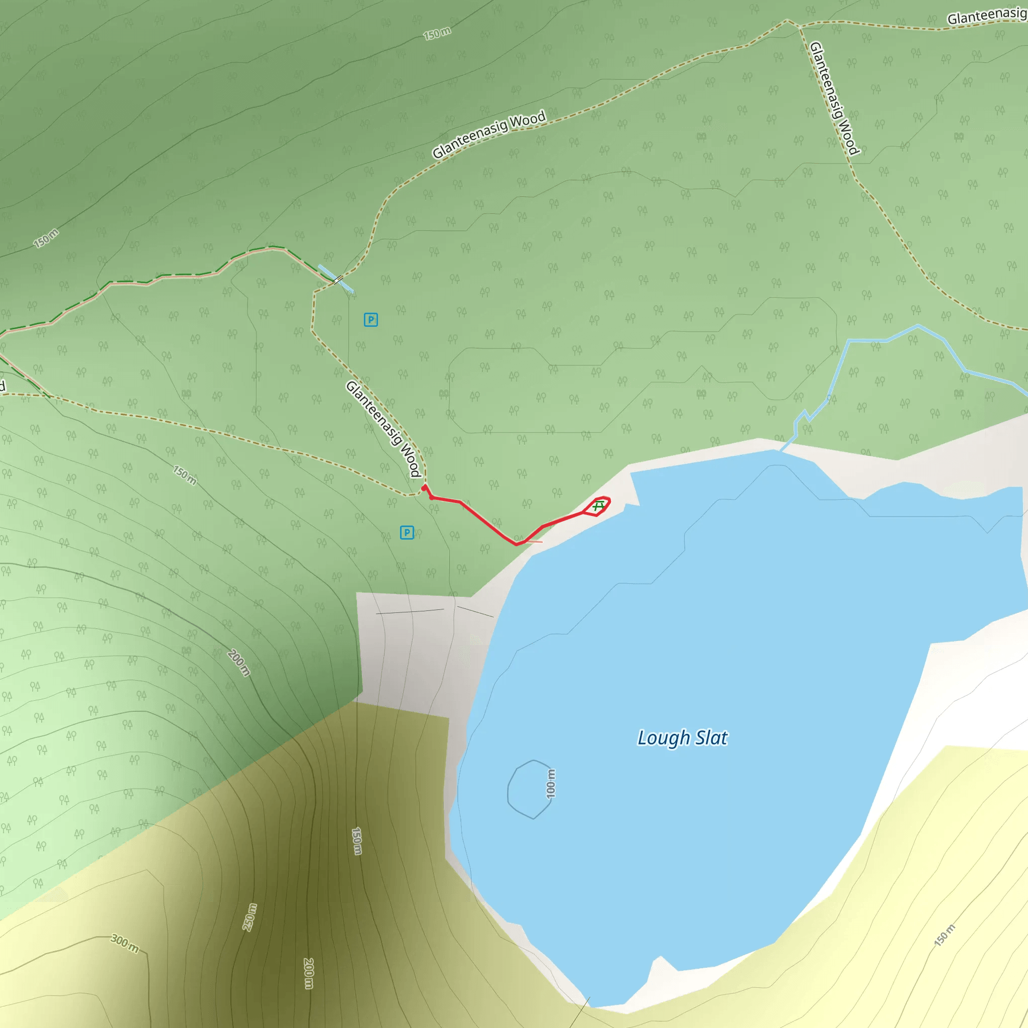 Glanteenassig - Lough Slat View mobile static map