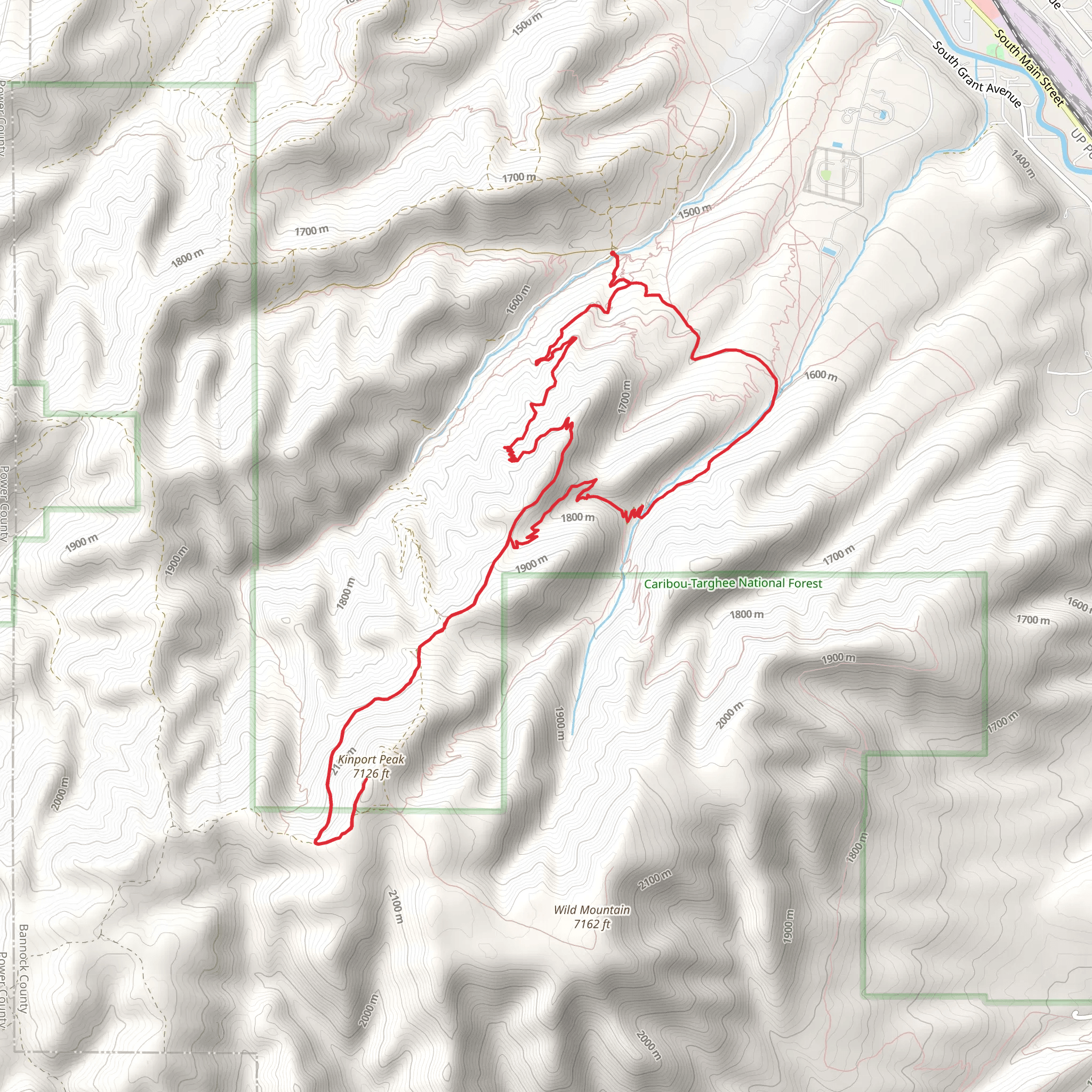 Serengeti Trail and Kinport Peak Loop mobile static map