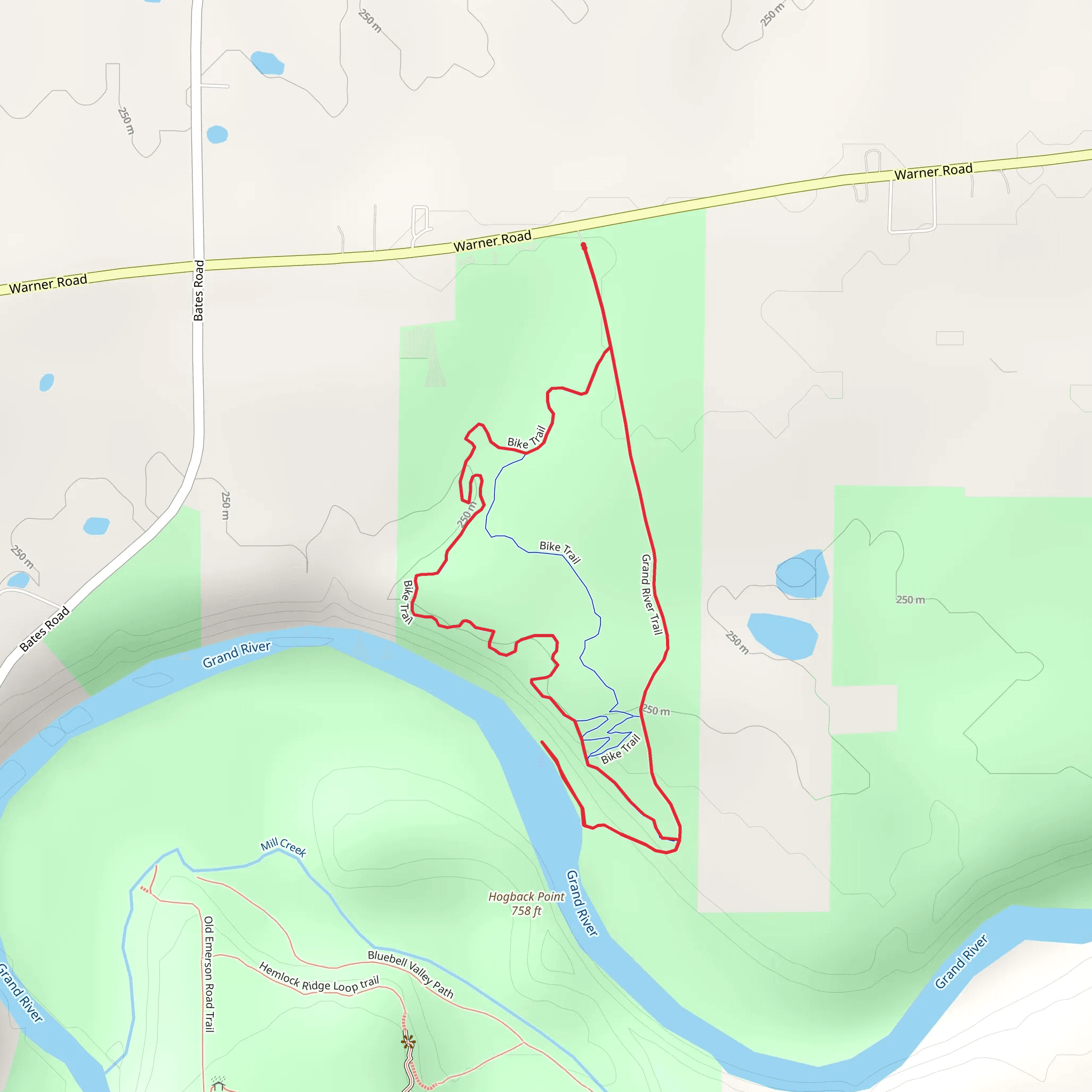 Grand River Loop Trail mobile static map