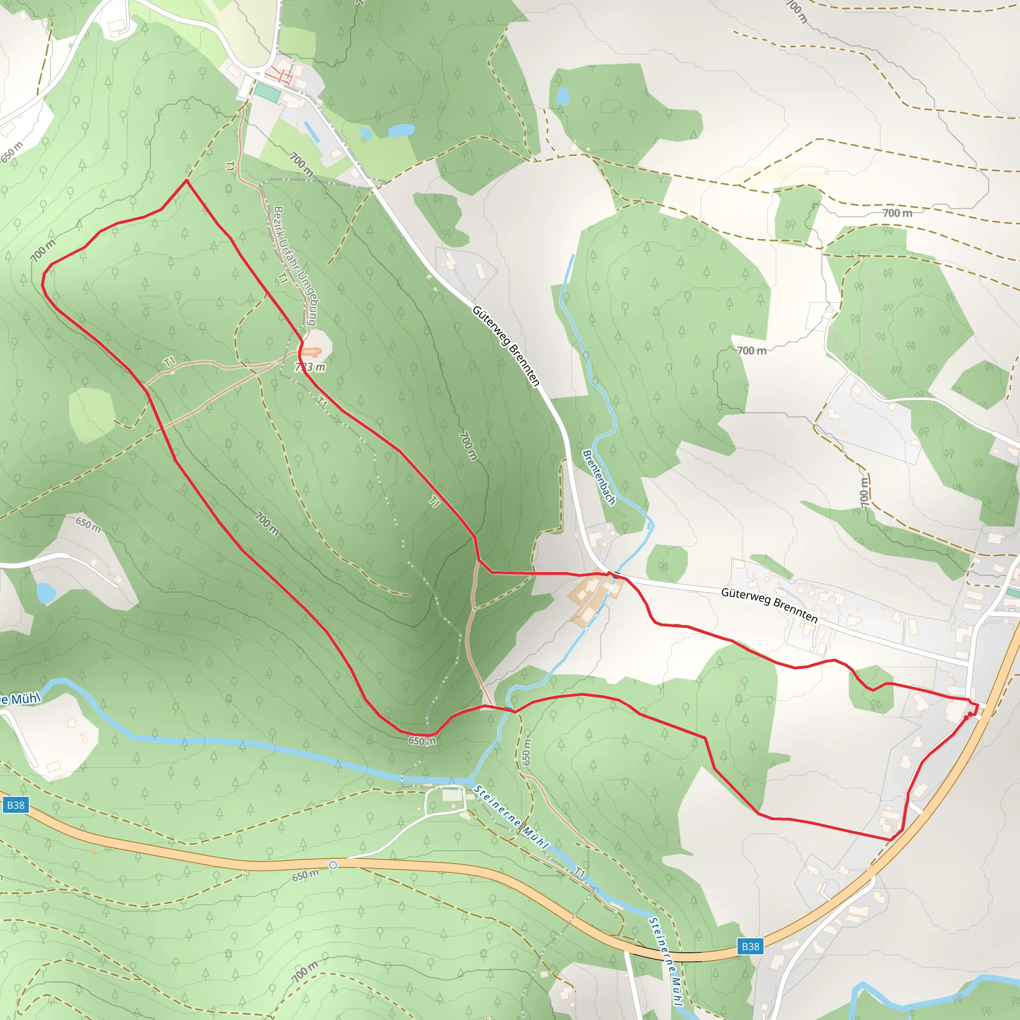 V9 Kleine Waldkapellenrunde mobile static map