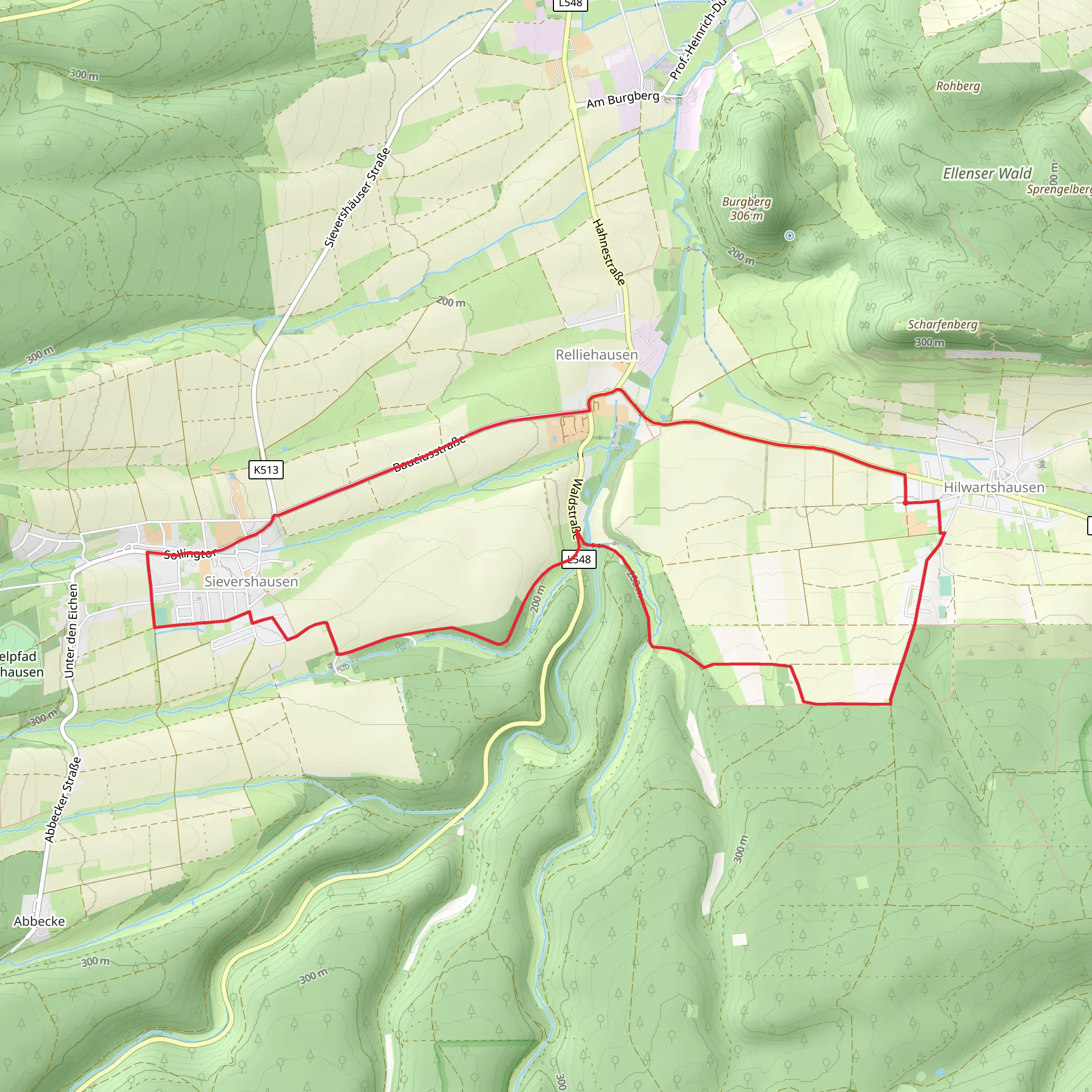 Relliehausen Loop mobile static map