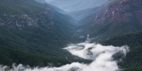 An image depicting the trail Linville Gorge Loop and its surrounding area.