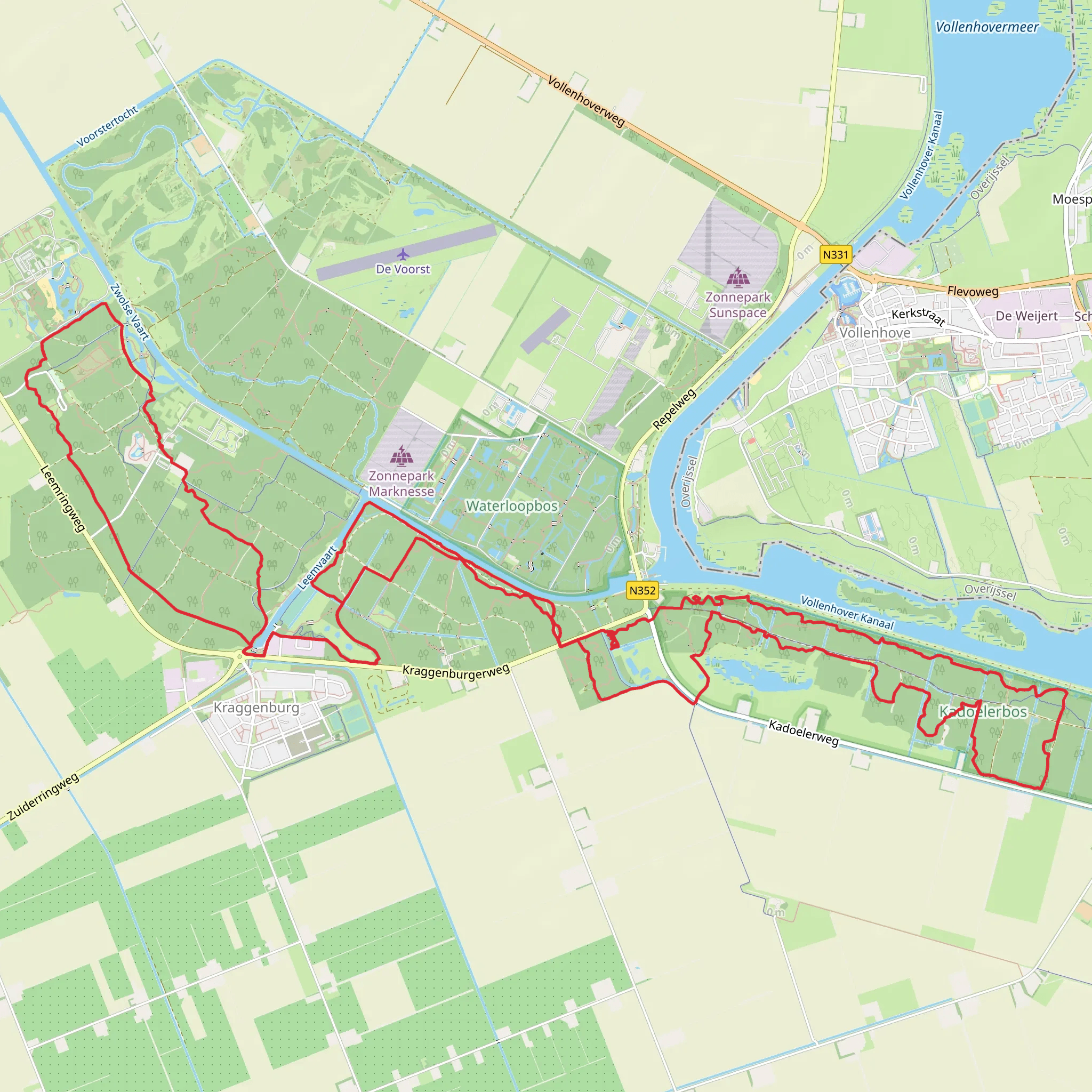 Voorsterbos and Kadoelerbos Loop mobile static map