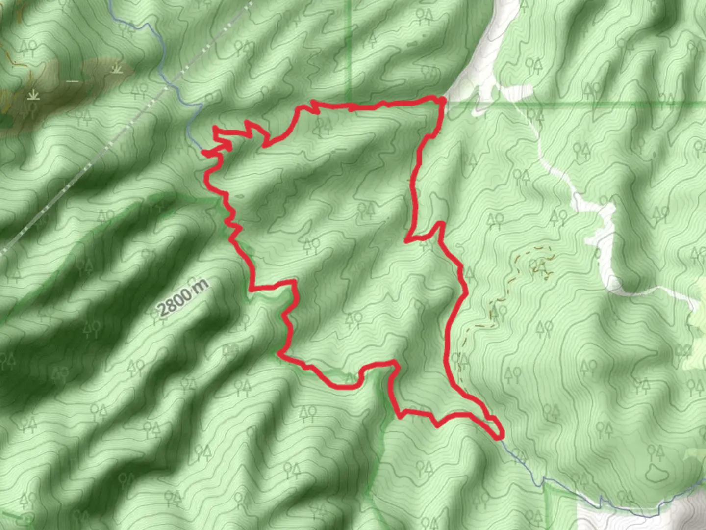 An image depicting the trail Columbine and Rainbow Loop Trail and its surrounding area.