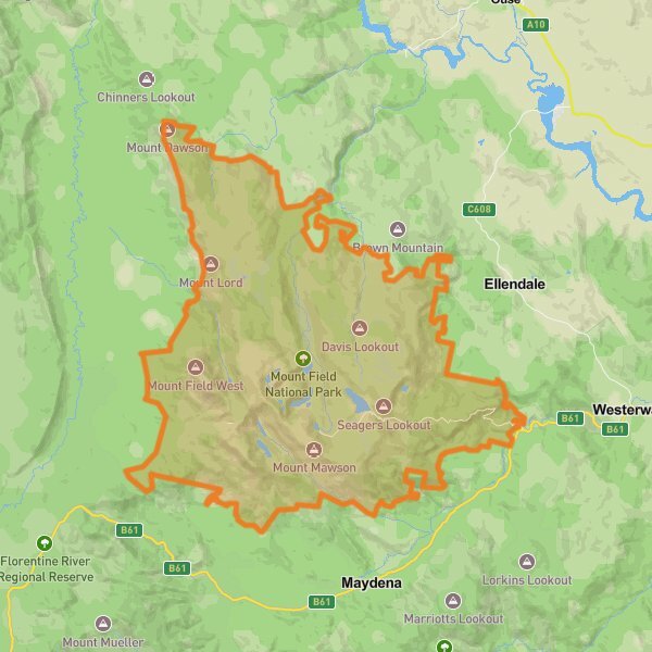 Mount Field National Park mobile static map