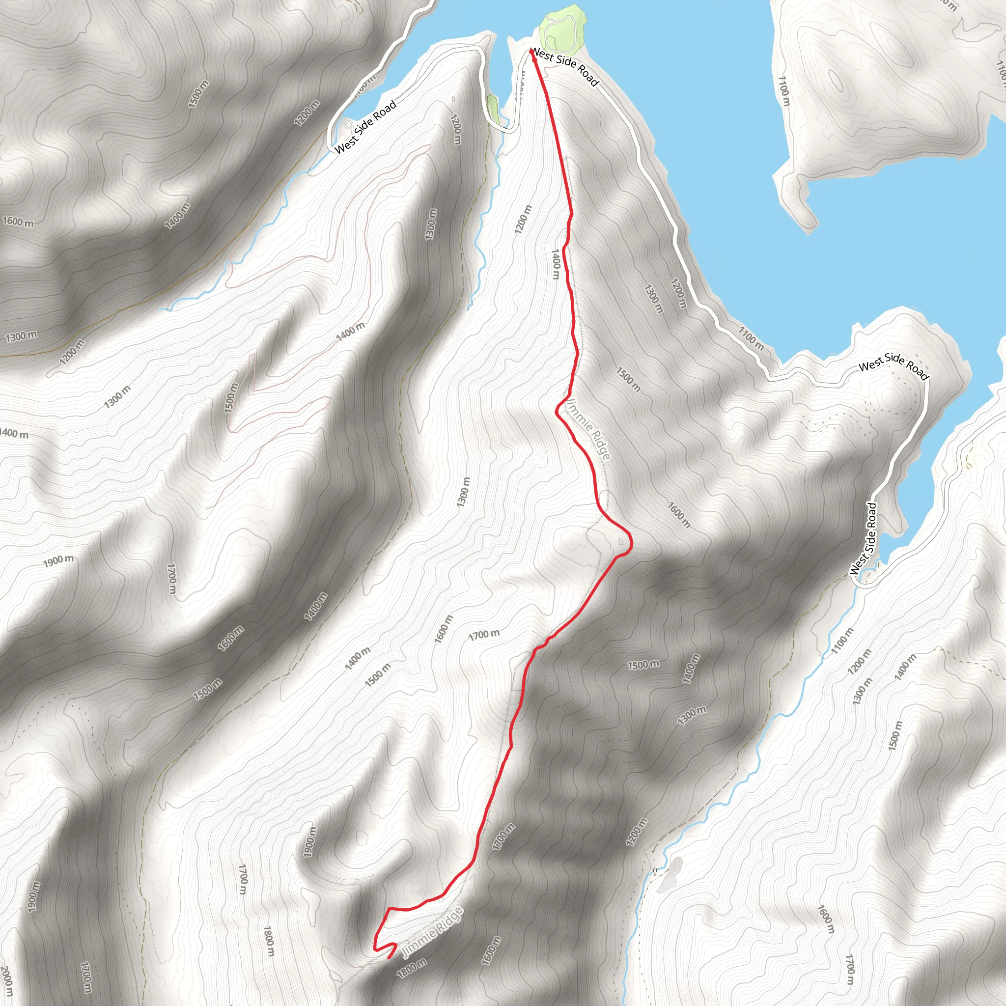 Jimmie Ridge mobile static map