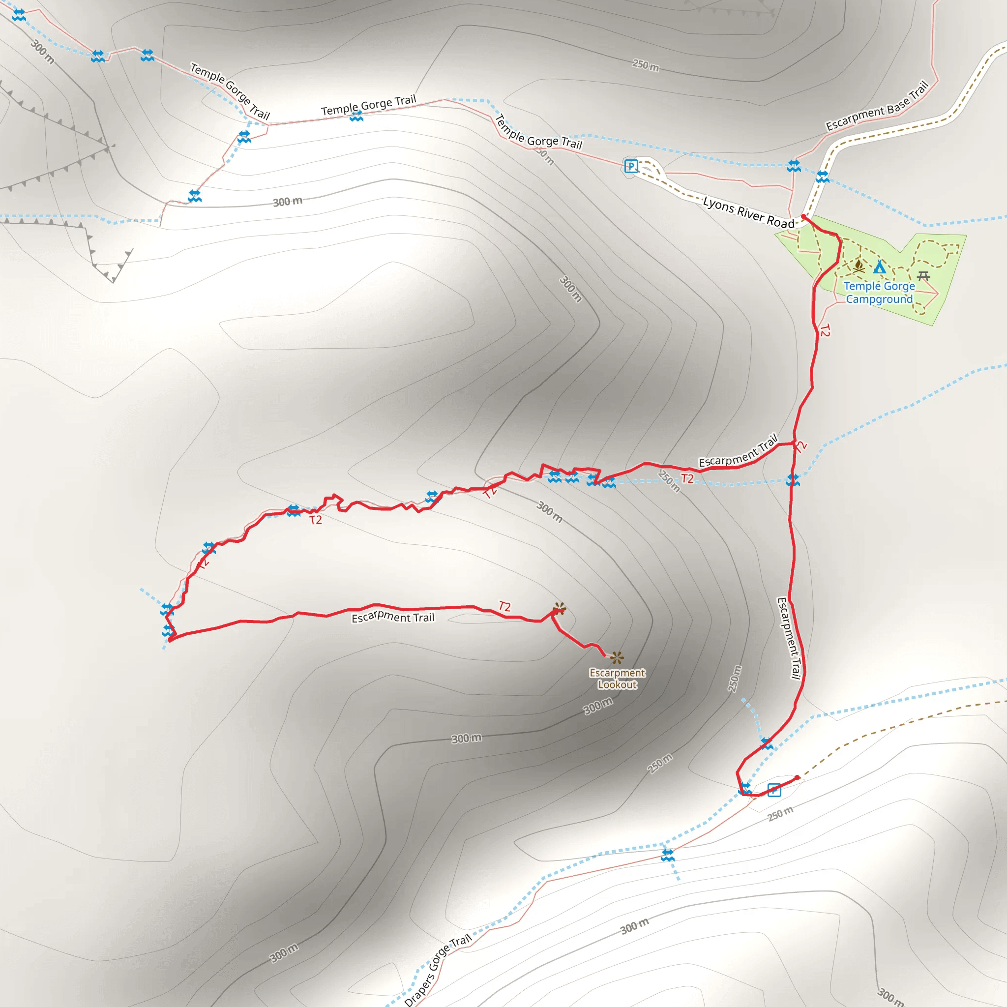 Escarpment Trail mobile static map