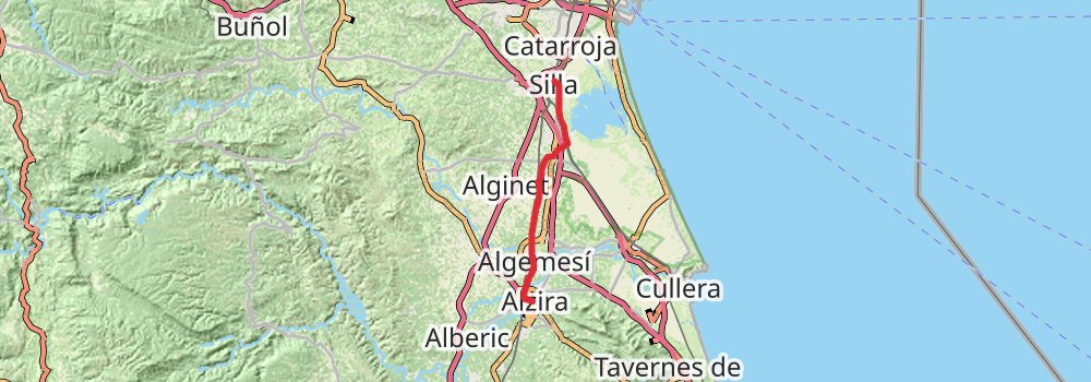 GR 239 Camino de Santiago de Levante - Valencia stage 2 Map
