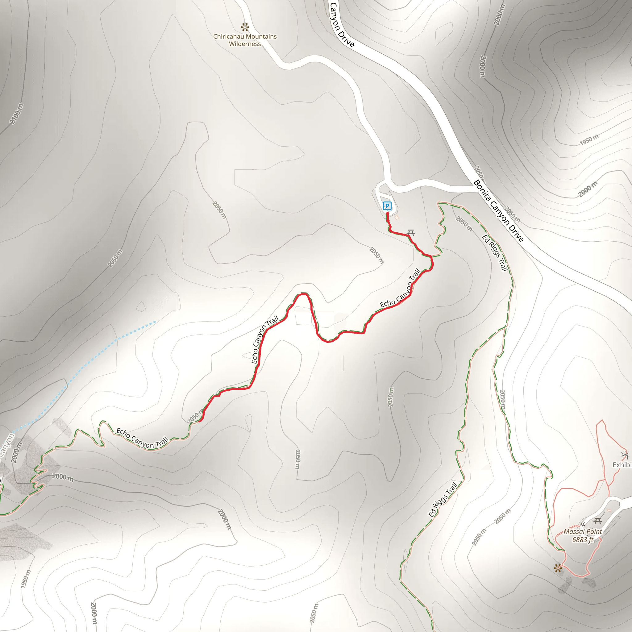 Echo Canyon Trail - Short mobile static map