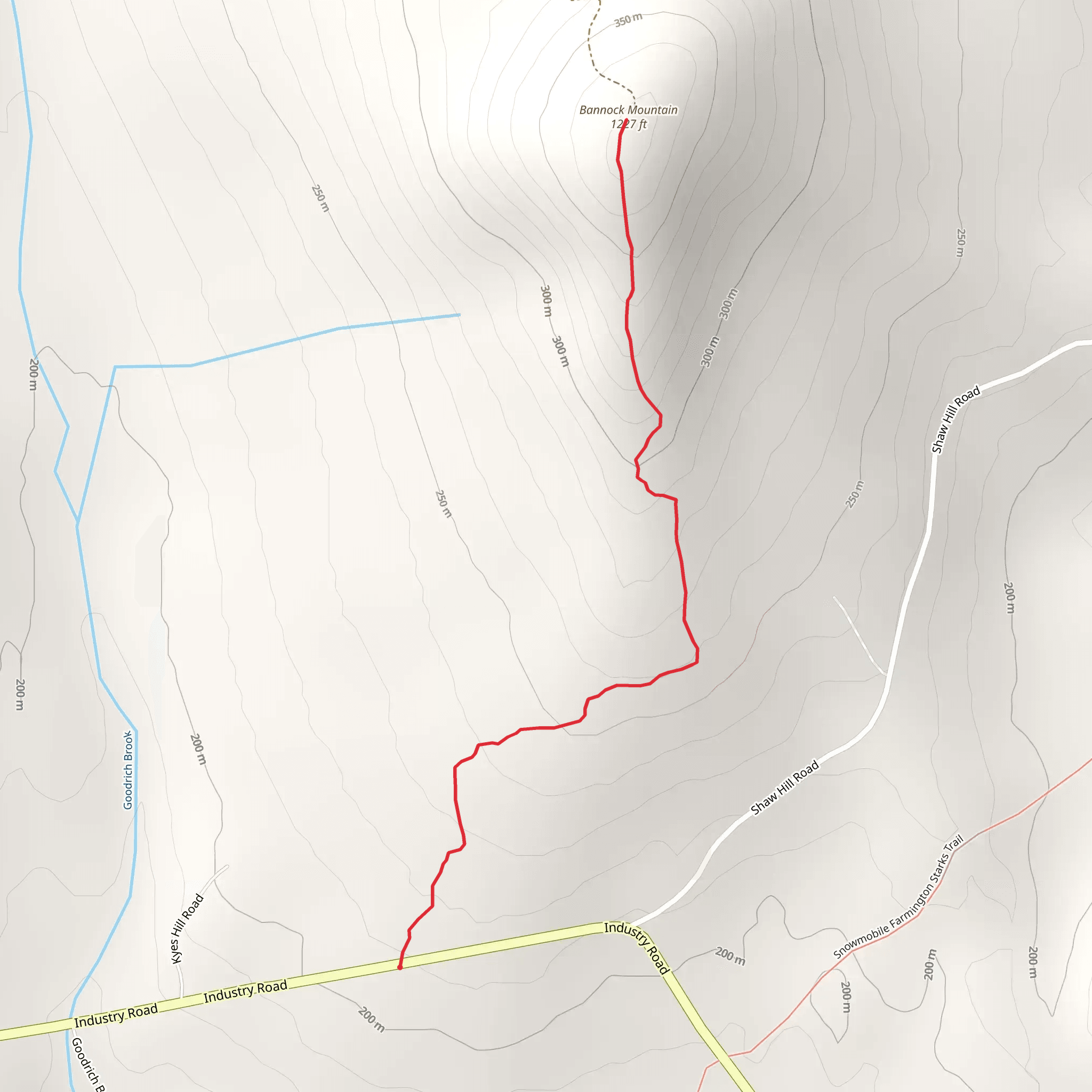 Bannock Mountain Trail mobile static map