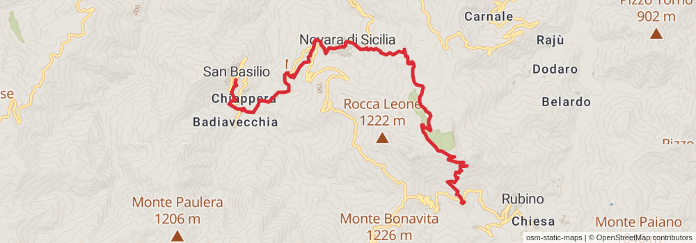 Sentiero Italia - Sicily Section stage 7 Map