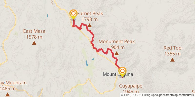 Pacific Crest Trail - Southern California stage 5 Map