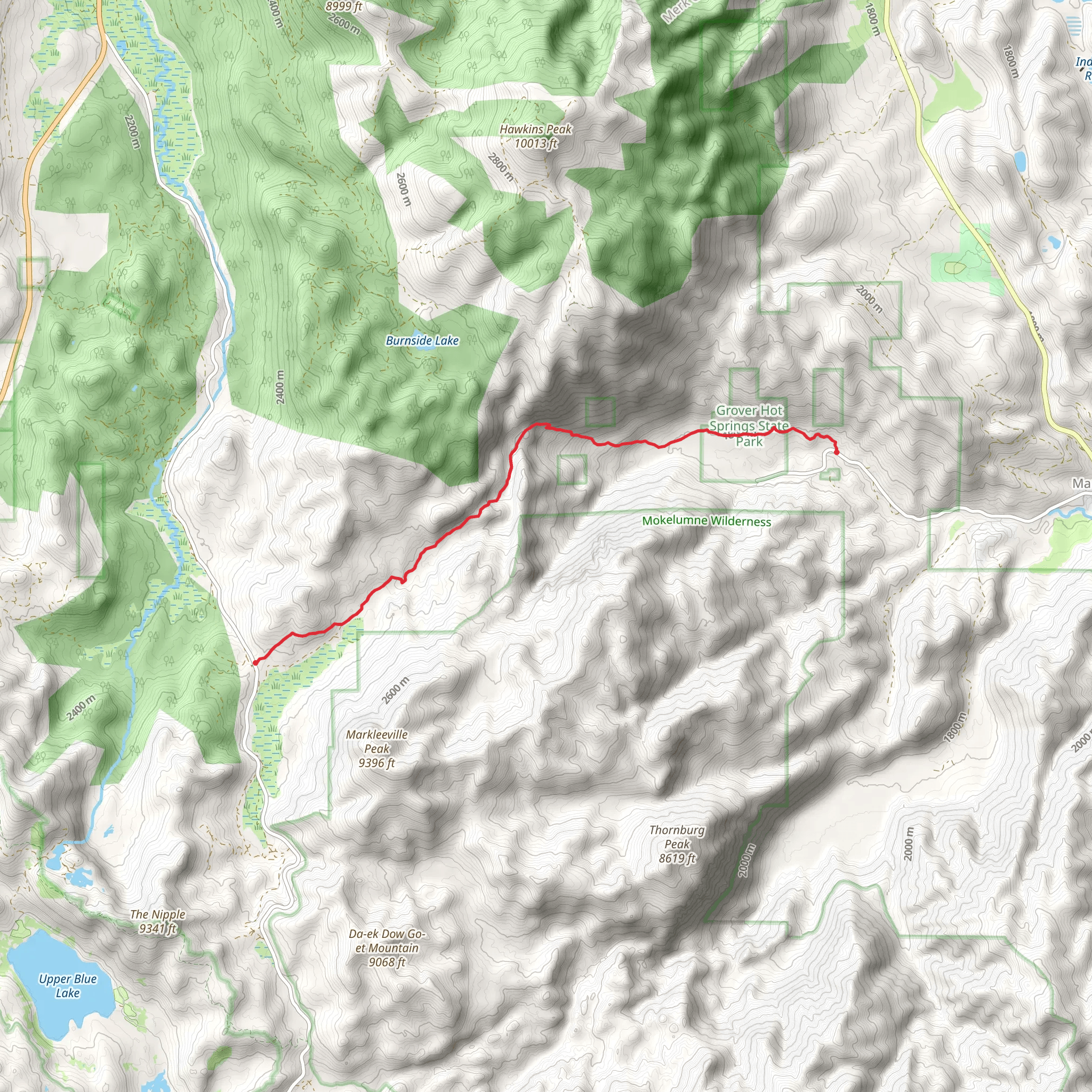 Charity Valley Trail mobile static map