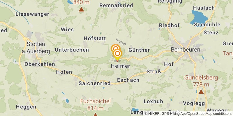 Heilige Landschaft Pfaffenwinkel - Westschleife spur 1 Map
