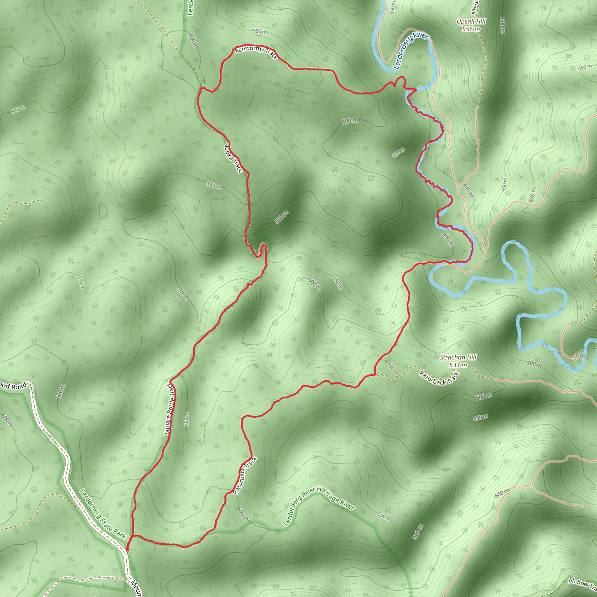 Whiskey on the Rocks Trail mobile static map