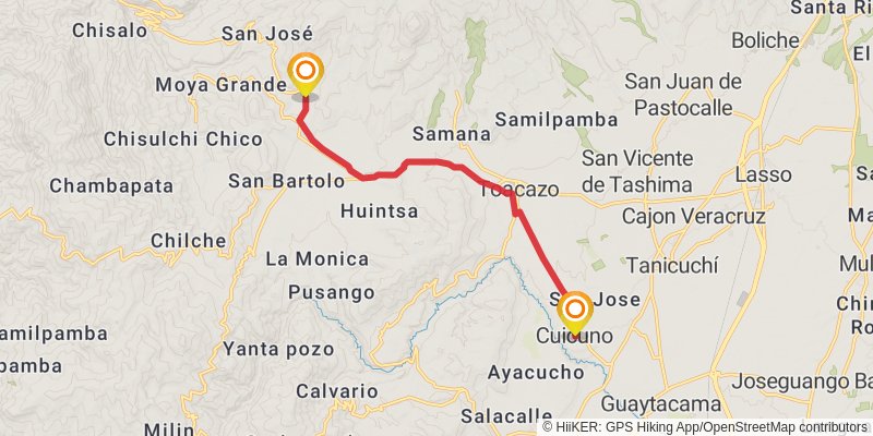 Quilotoa Loop stage 2 Map