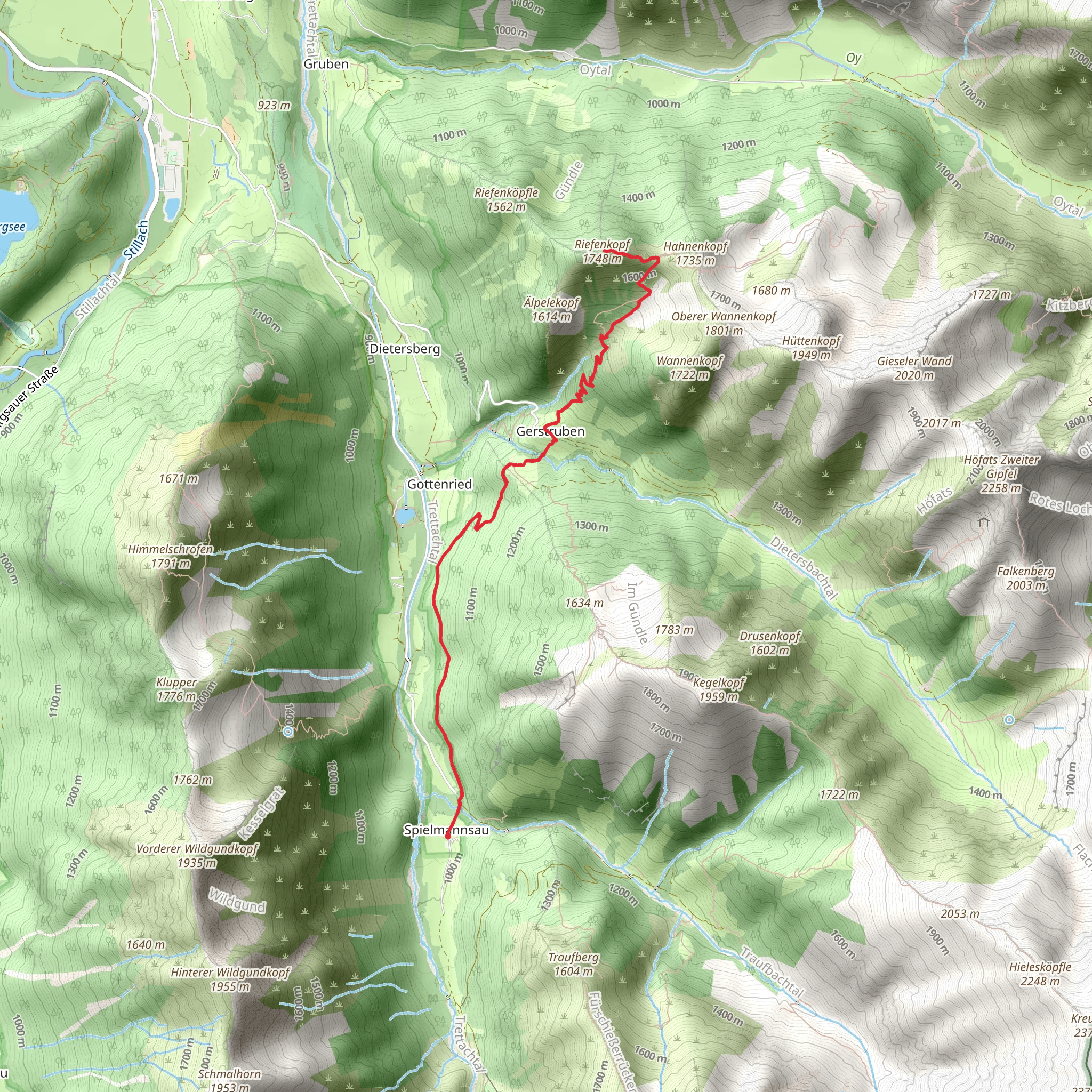 Riefenkopf Out and Back mobile static map